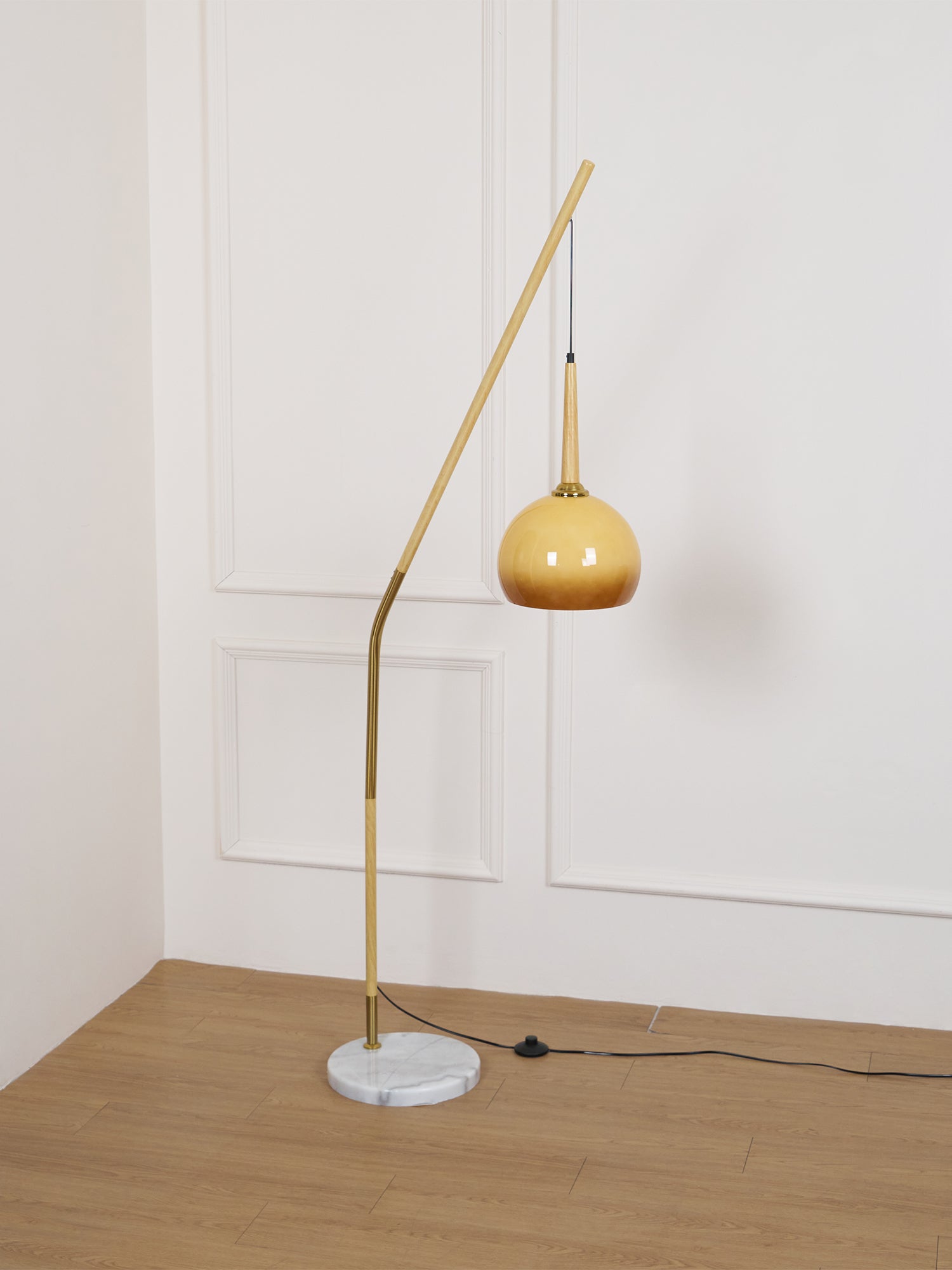 Catalil Retro Glass Floor Lamp-Neutral Decor