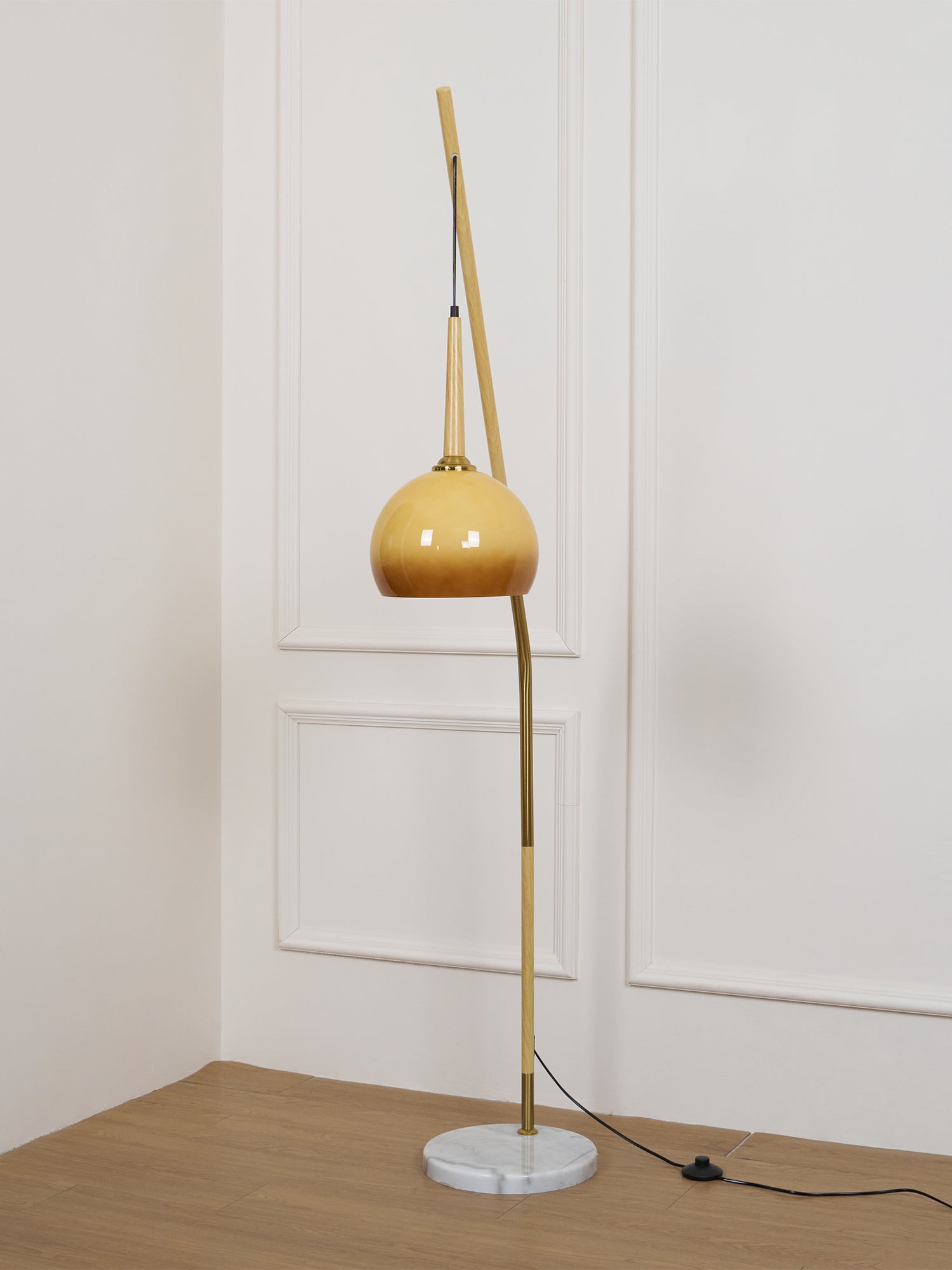 Catalil Retro Glass Floor Lamp-Neutral Decor