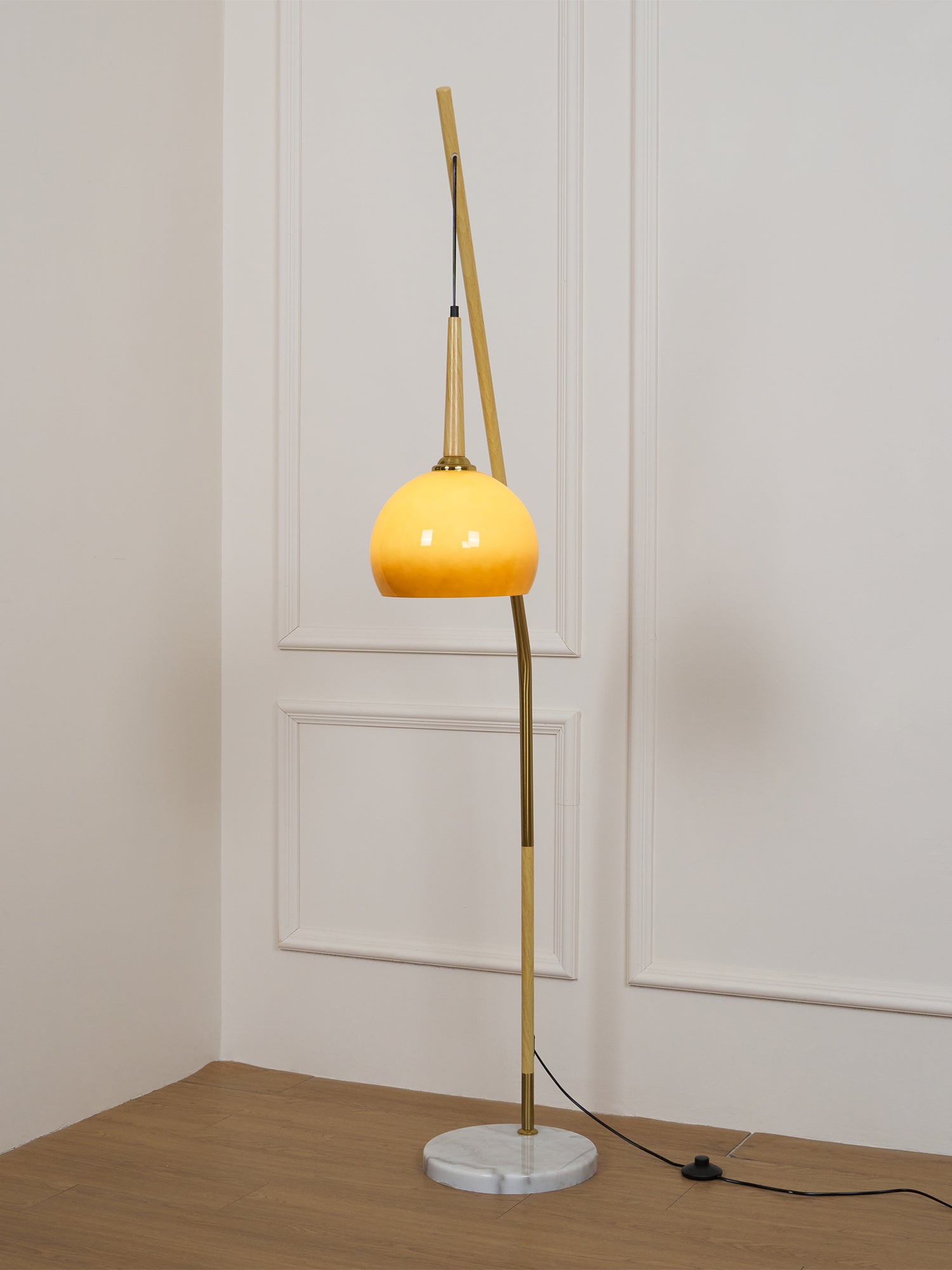 Catalil Retro Glass Floor Lamp-Neutral Decor