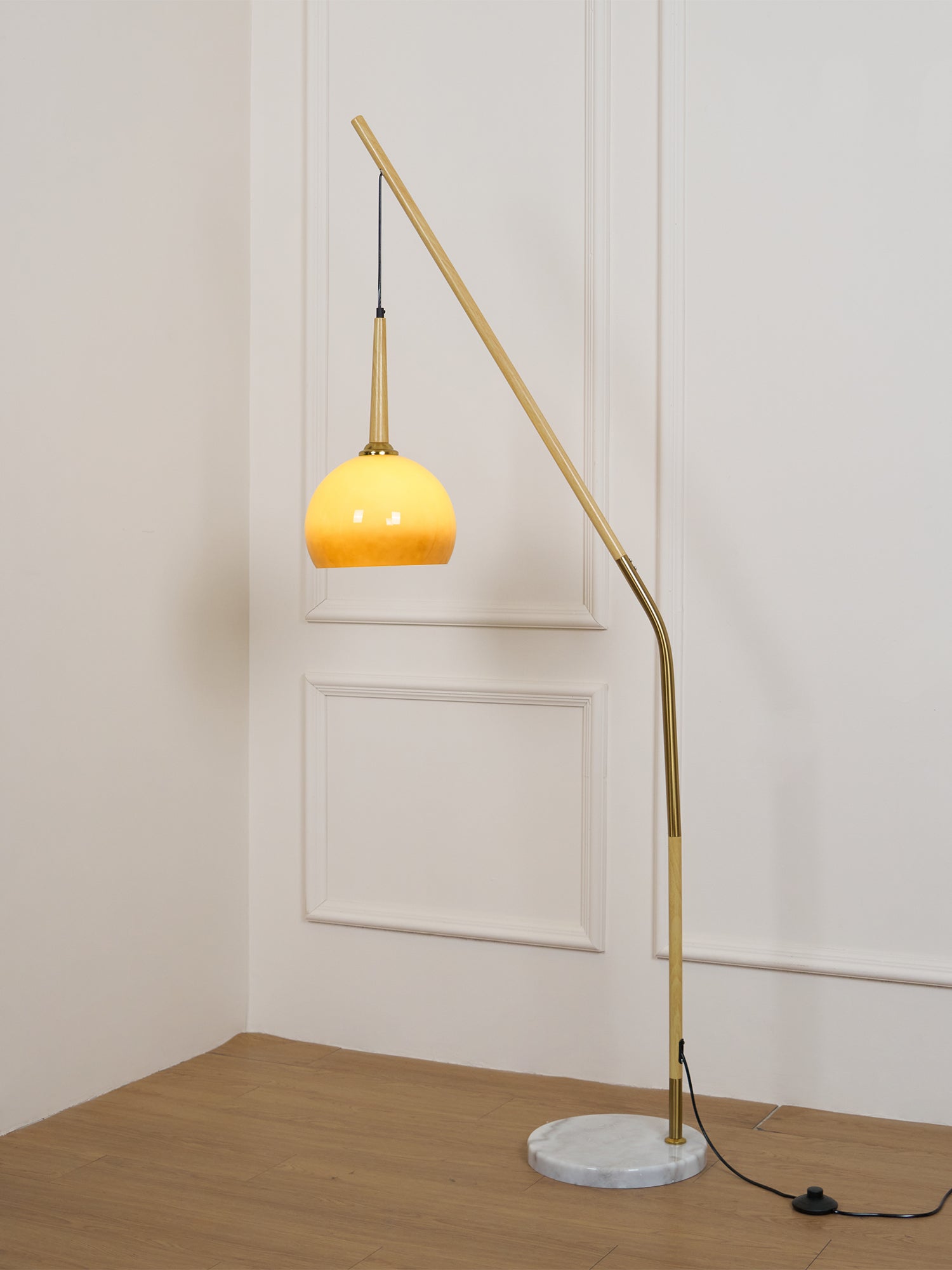 Catalil Retro Glass Floor Lamp-Neutral Decor