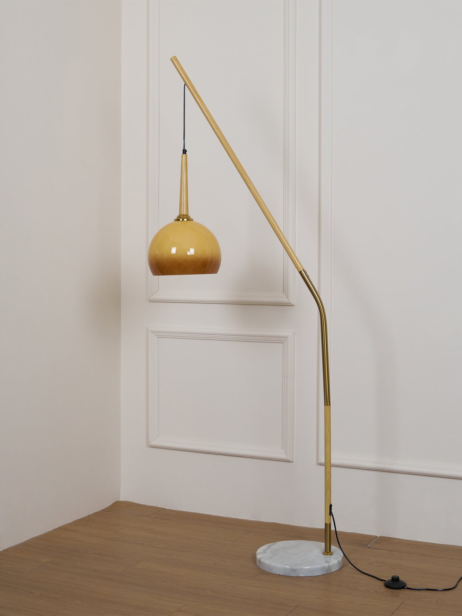 Catalil Retro Glass Floor Lamp-Neutral Decor
