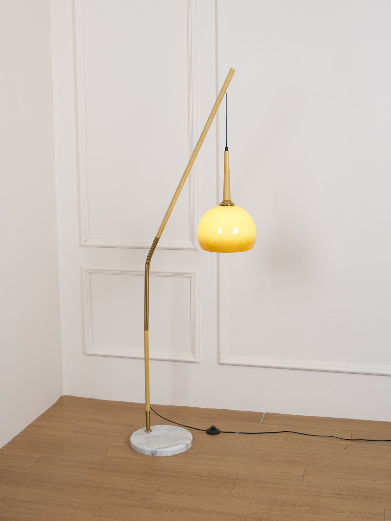 Catalil Retro Glass Floor Lamp-Neutral Decor