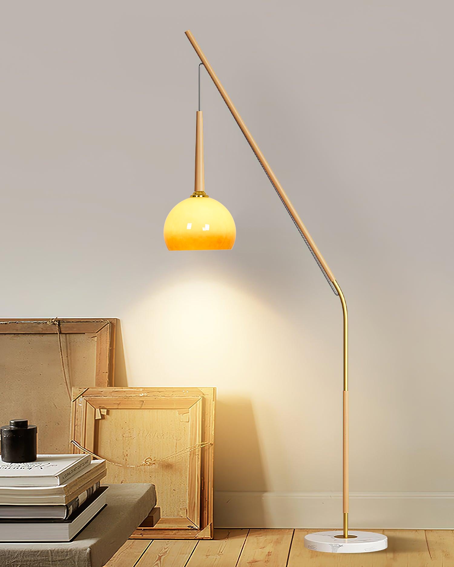 Catalil Retro Glass Floor Lamp-Neutral Decor