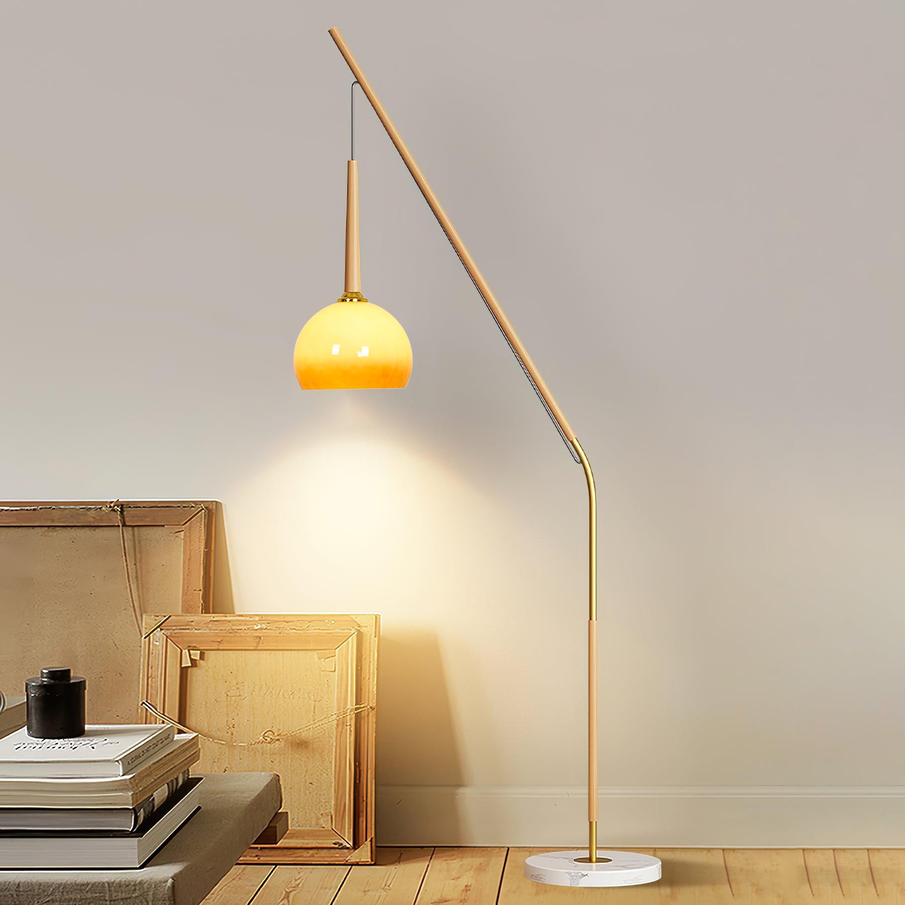 Catalil Retro Glass Floor Lamp-Neutral Decor