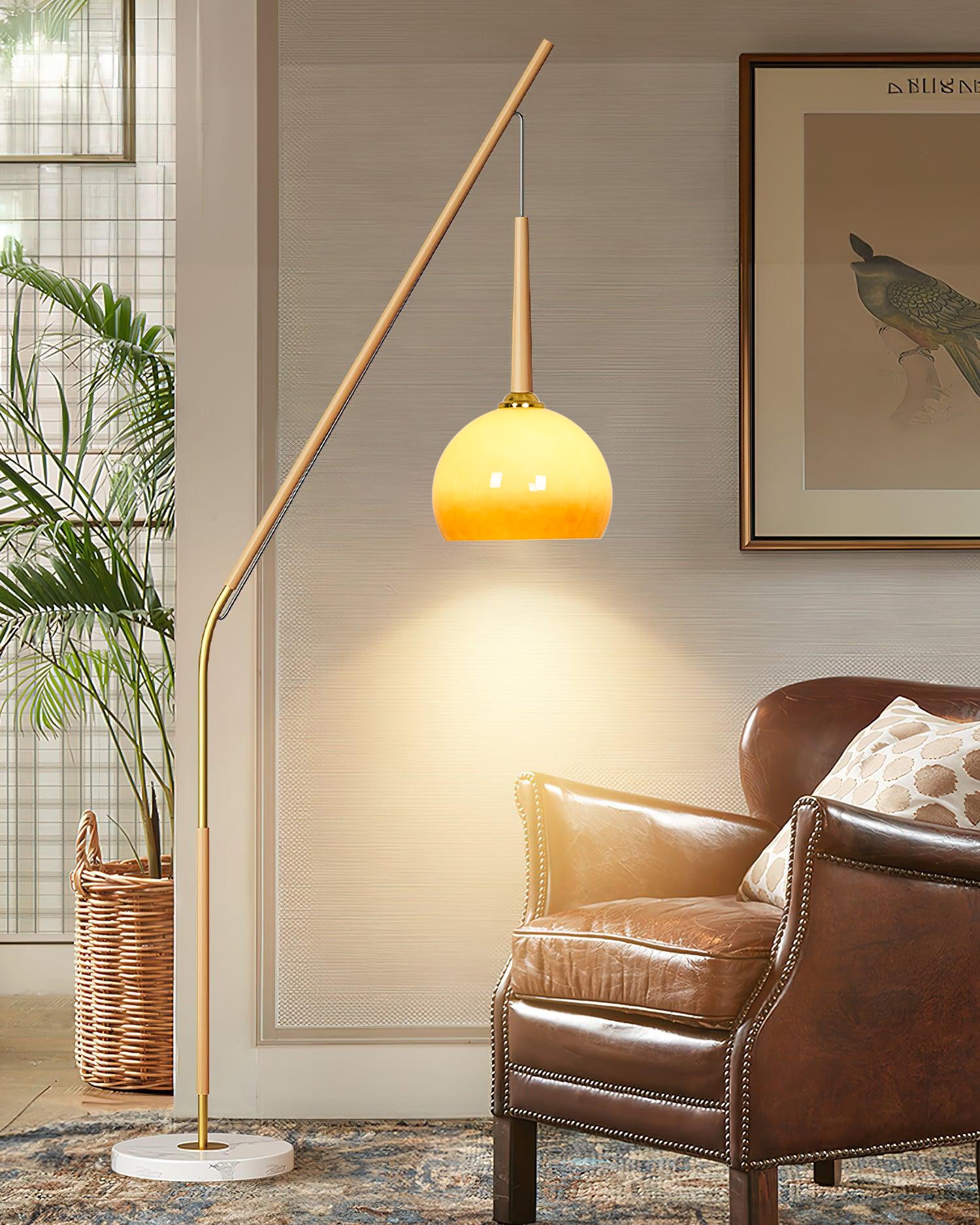 Catalil Retro Glass Floor Lamp-Neutral Decor