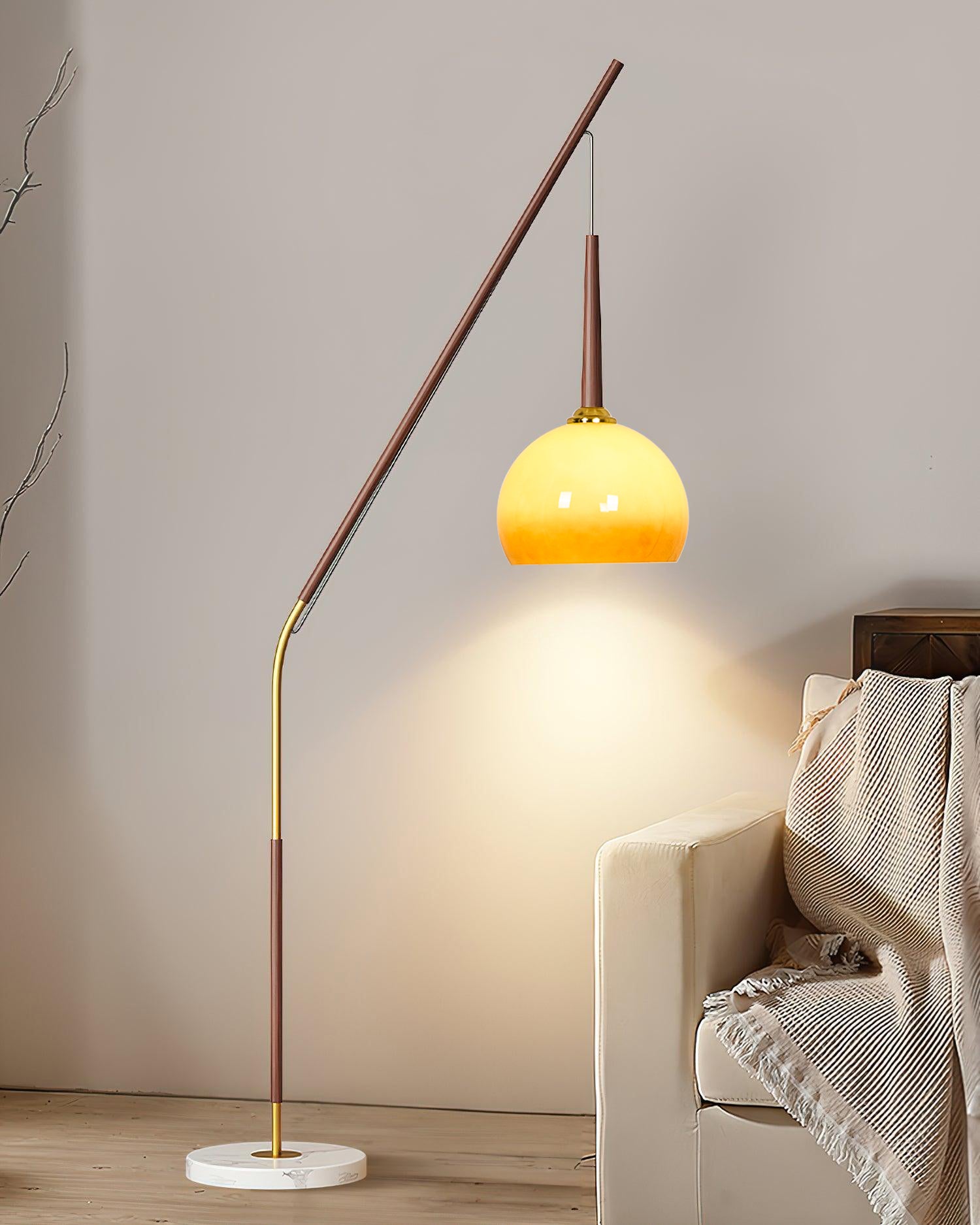 Catalil Retro Glass Floor Lamp-Neutral Decor