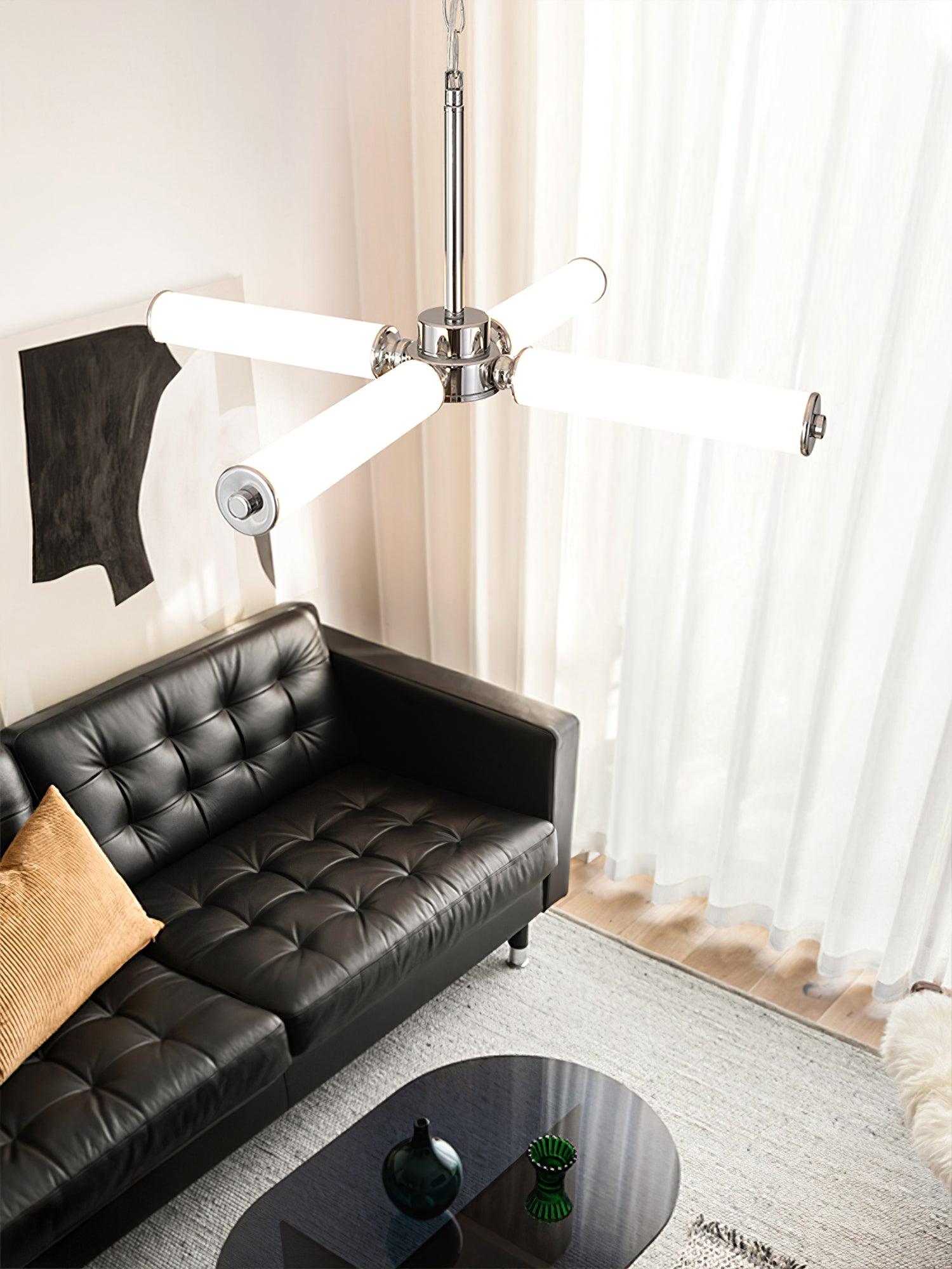 Zoliria Modern Minimalist LED Glass Chandelier-Neutral Decor