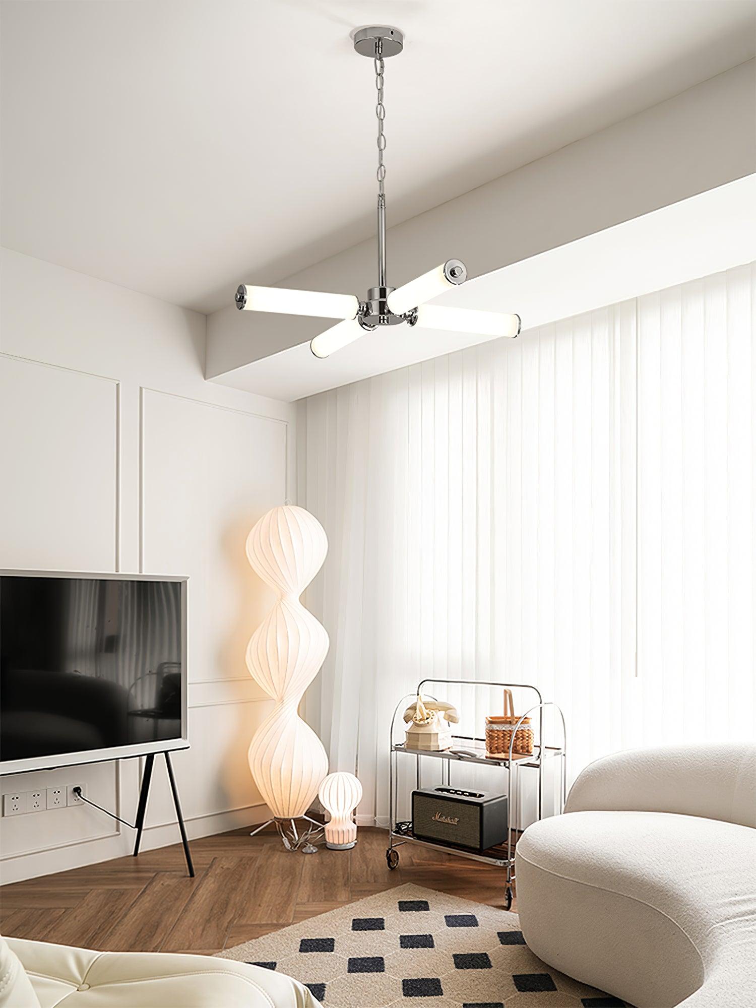 Zoliria Modern Minimalist LED Glass Chandelier-Neutral Decor