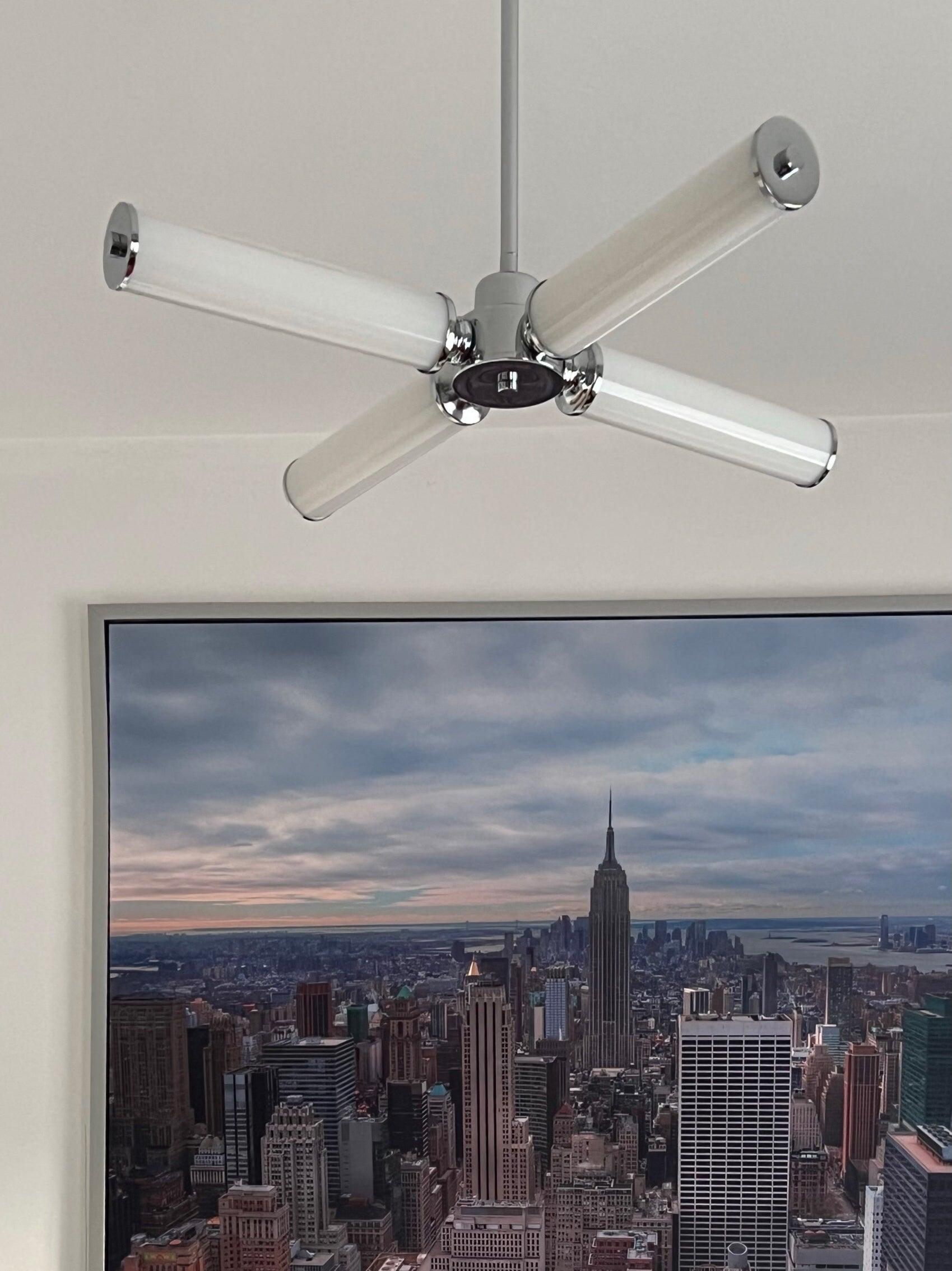 Zoliria Modern Minimalist LED Glass Chandelier-Neutral Decor