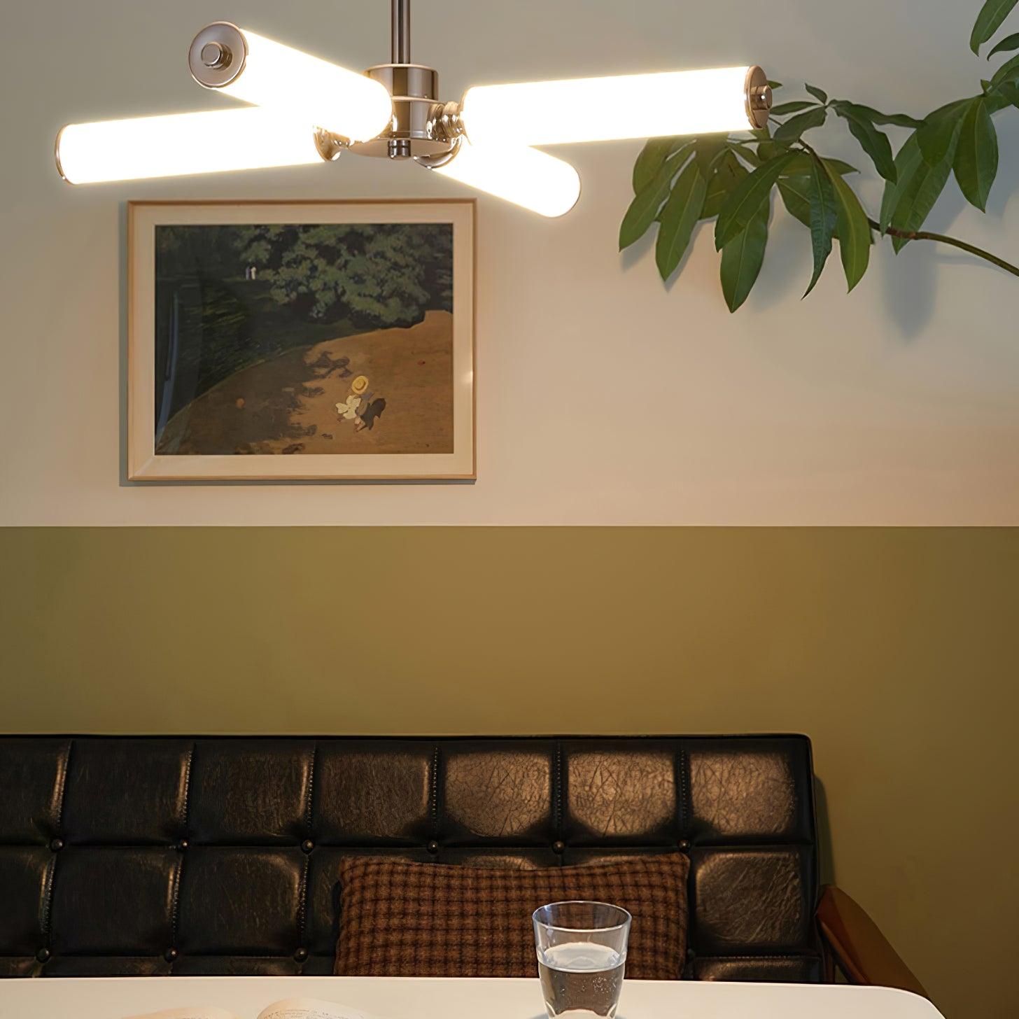 Zoliria Modern Minimalist LED Glass Chandelier-Neutral Decor