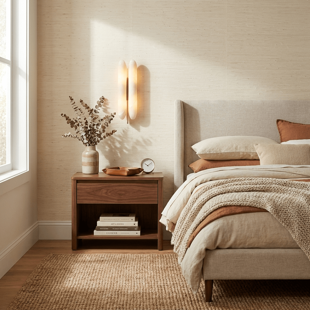 Husk Alabaster Wall Sconce-Neutral Decor