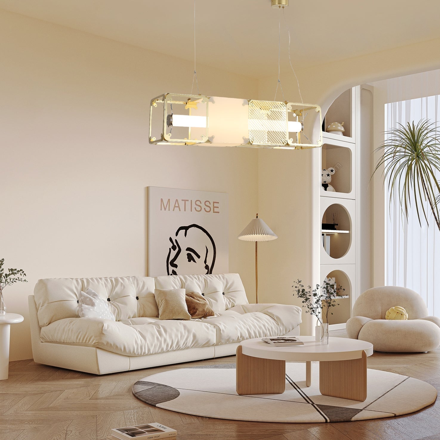 Atheor Premium Nordic Art Brass Pendant Lamp-Neutral Decor