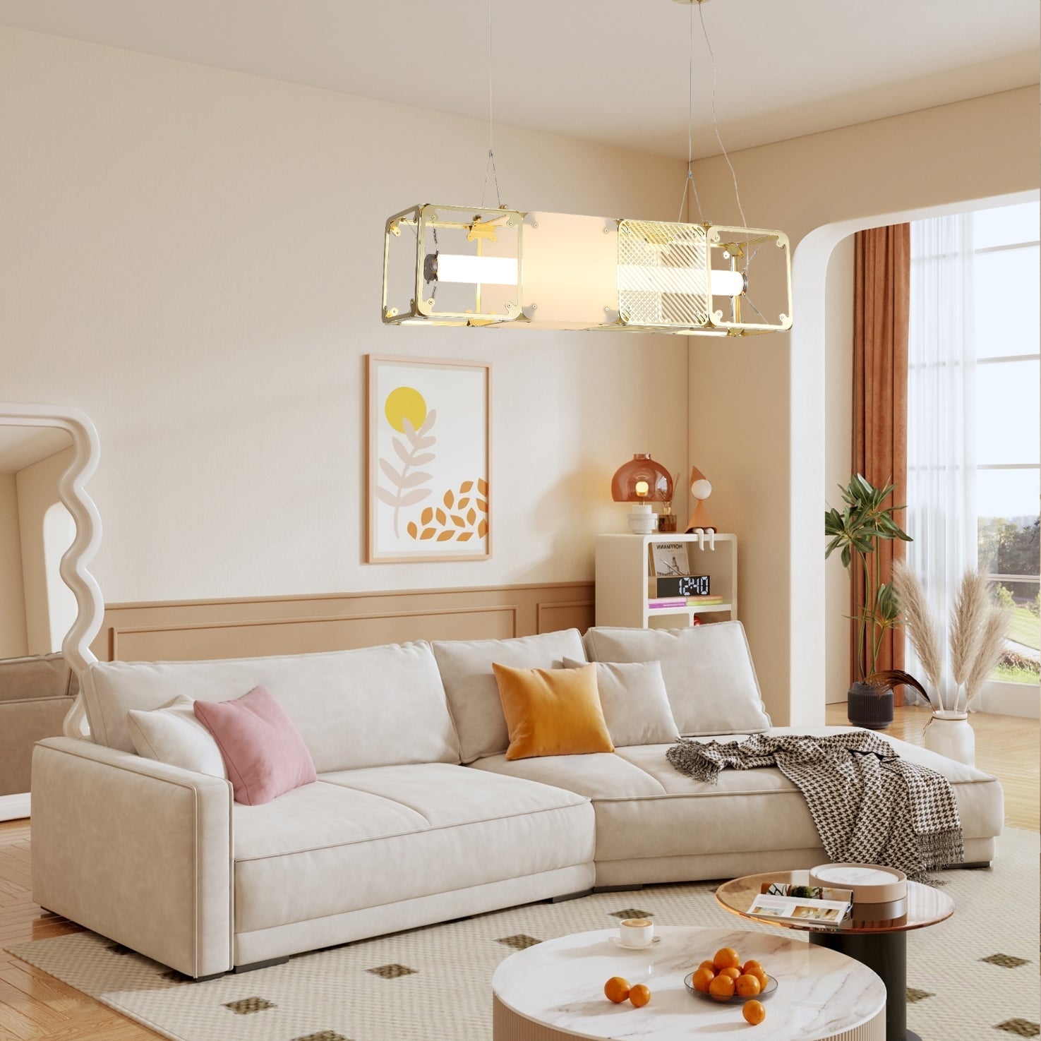 Atheor Premium Nordic Art Brass Pendant Lamp-Neutral Decor