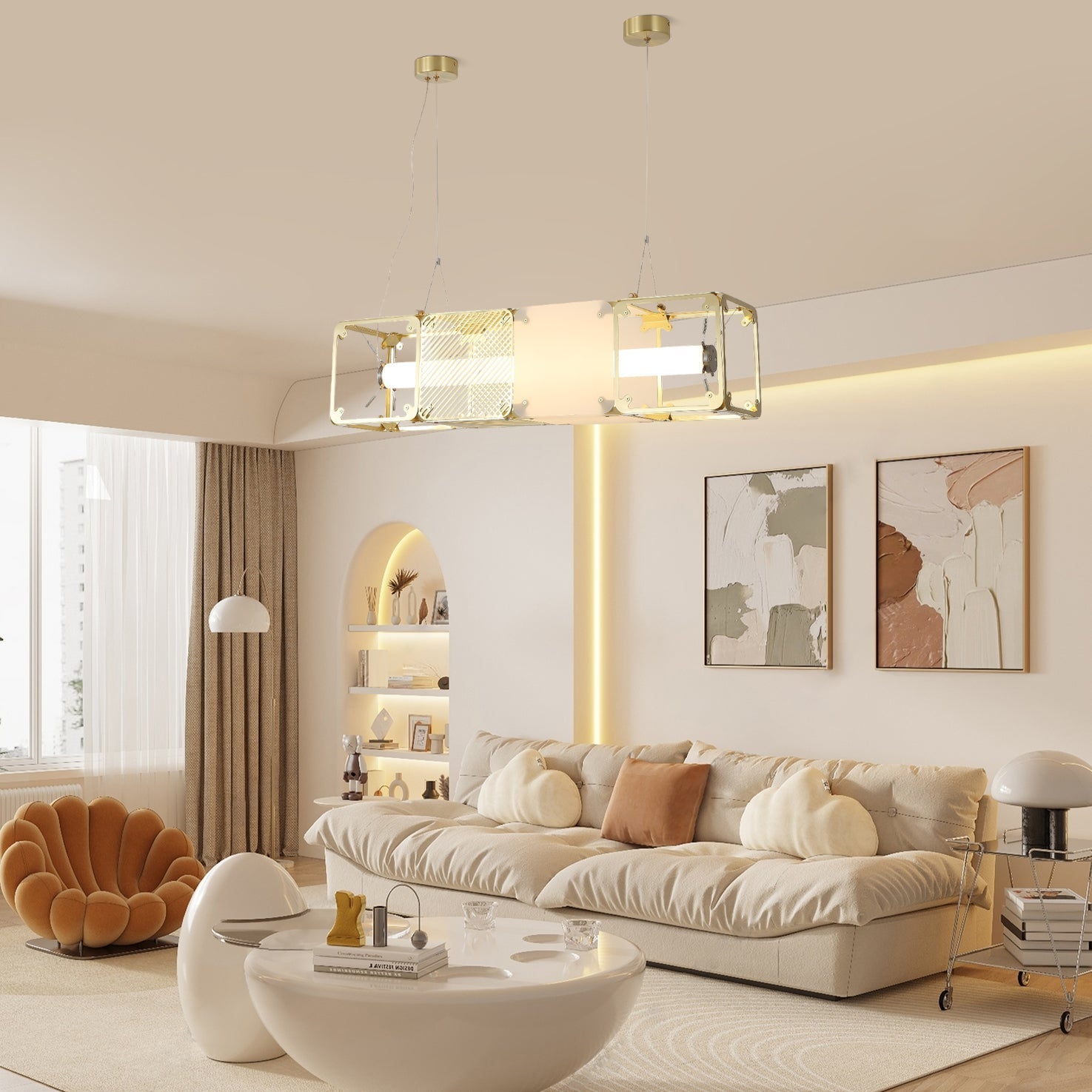 Atheor Premium Nordic Art Brass Pendant Lamp-Neutral Decor