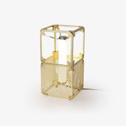 GridGlow Industrial Brass Table Lamp-Neutral Decor