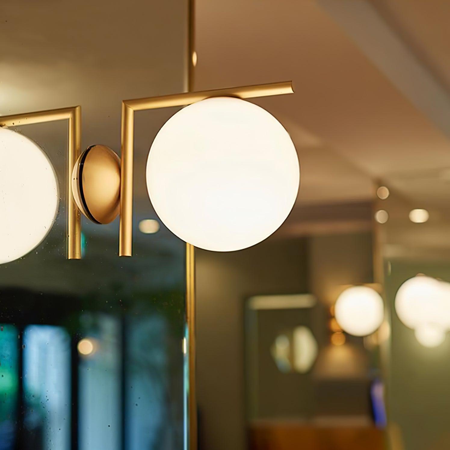 Joanna Modern Minimalist Opal Blown Glass Wall Lamp-Neutral Decor