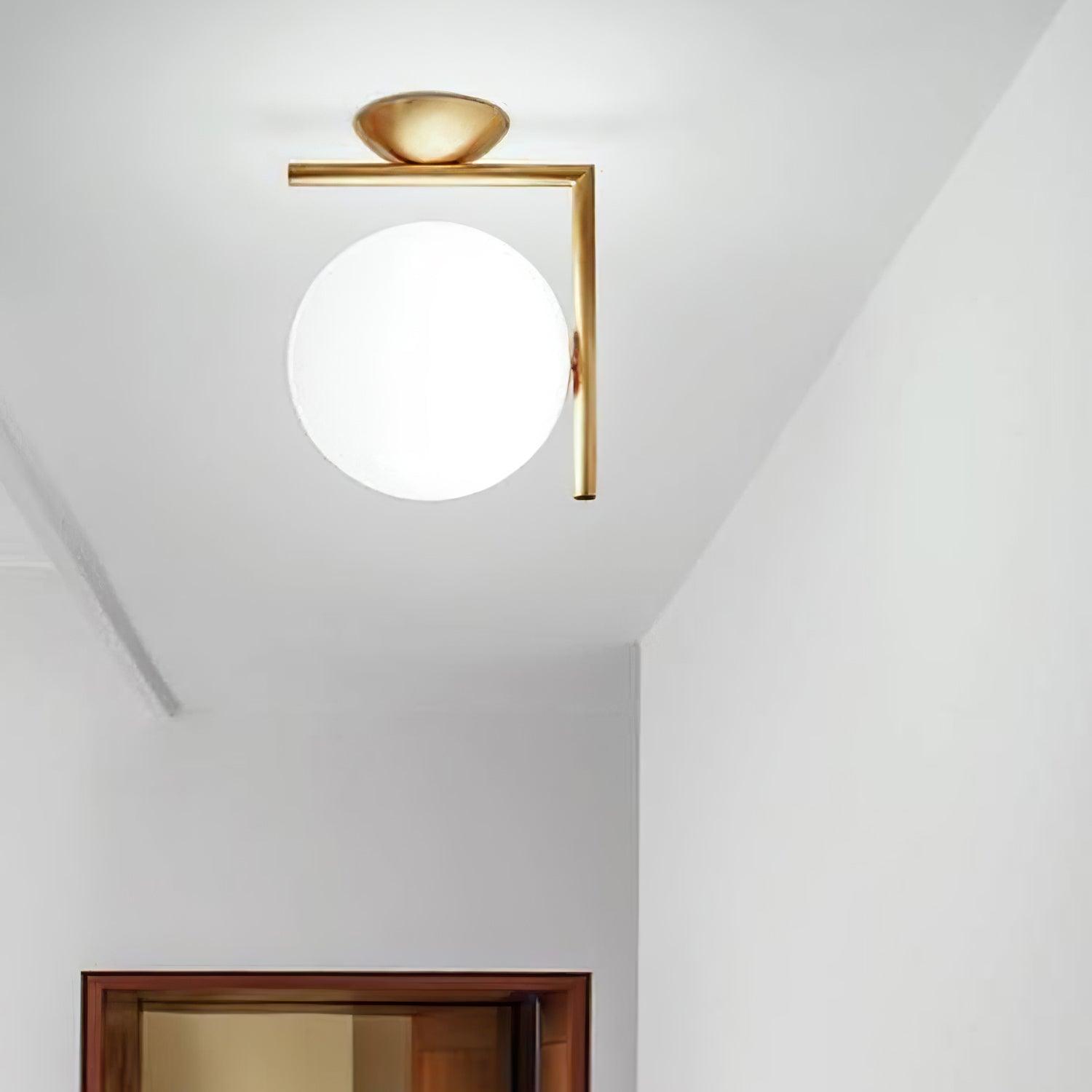 Joanna Modern Minimalist Opal Blown Glass Wall Lamp-Neutral Decor