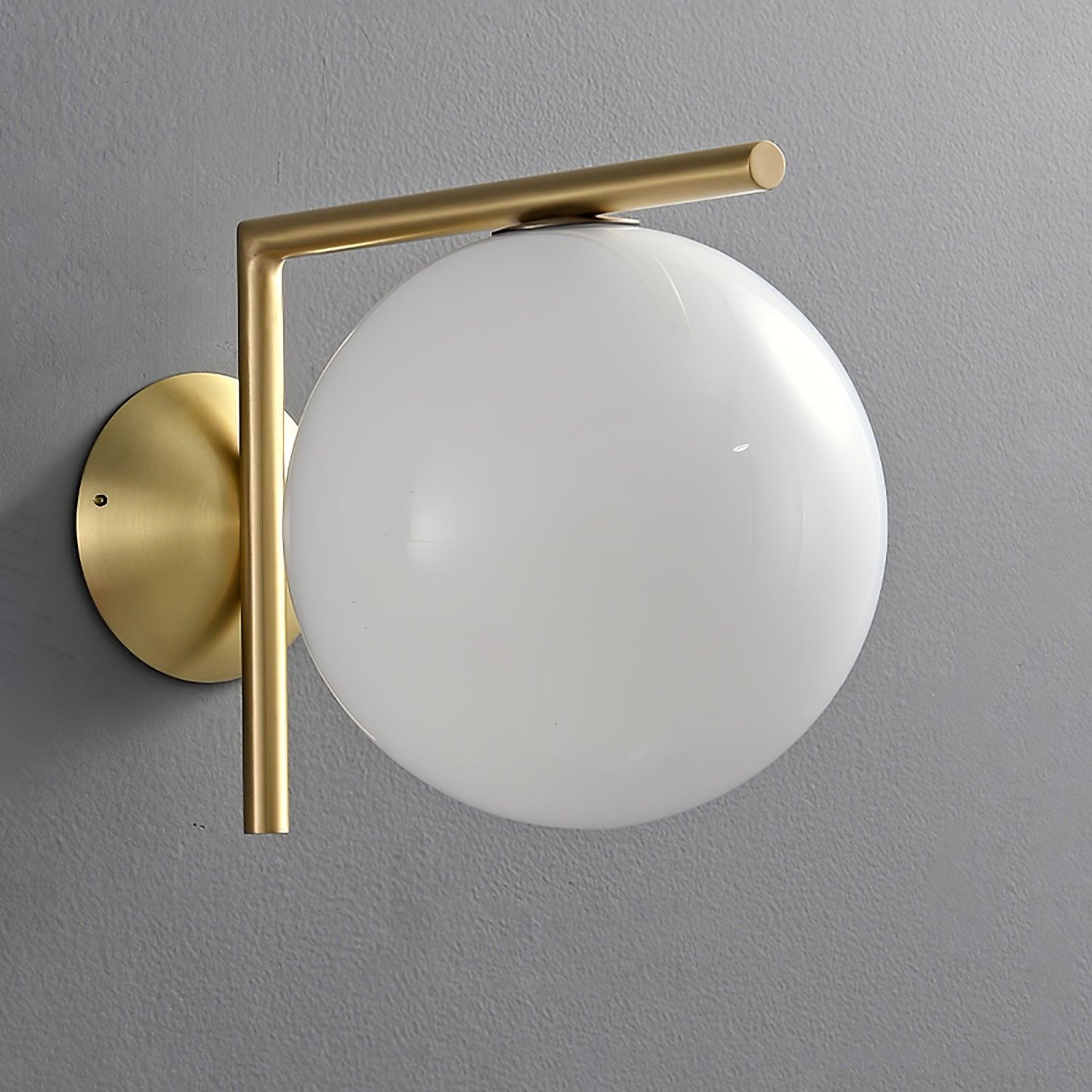 Joanna Modern Minimalist Opal Blown Glass Wall Lamp-Neutral Decor