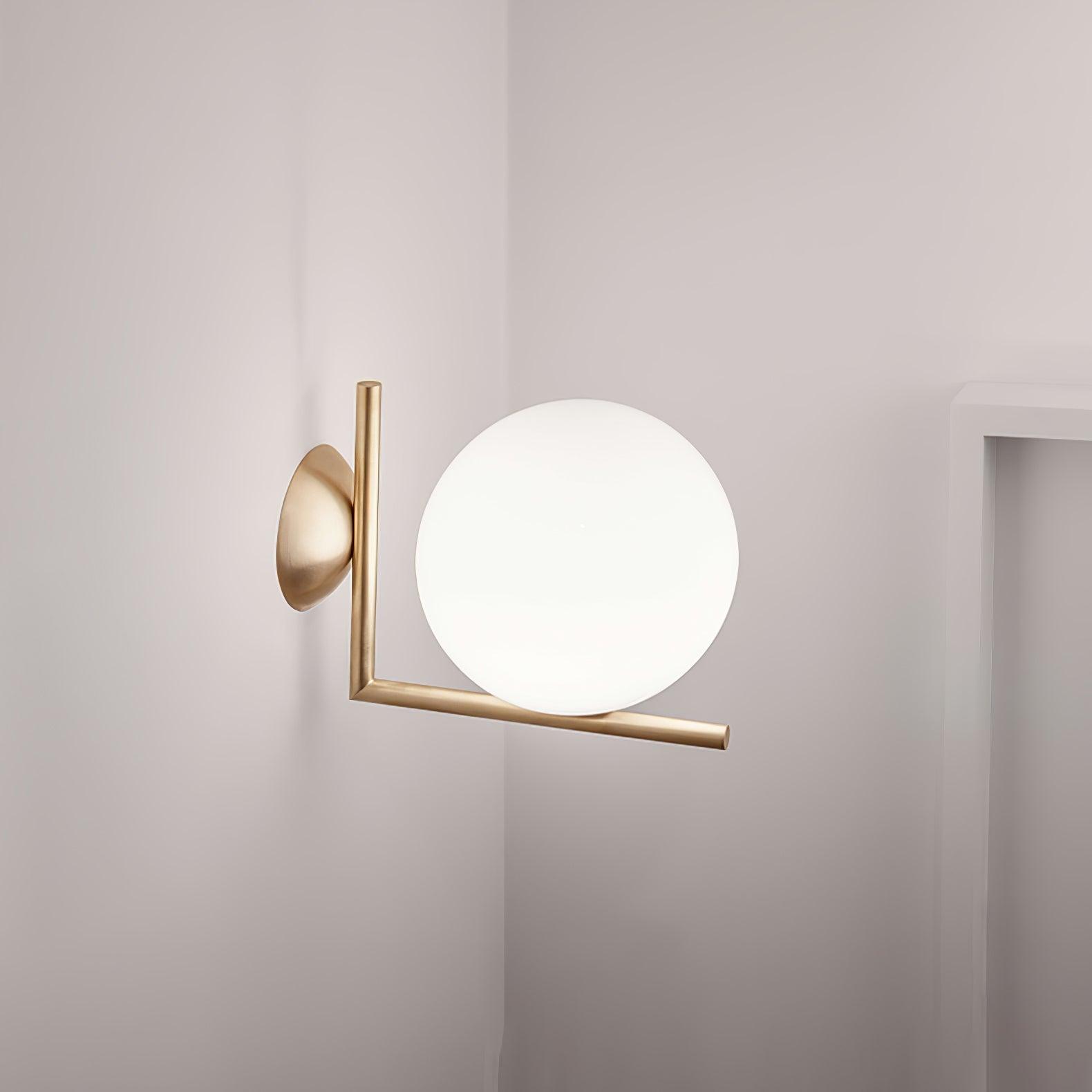 Joanna Modern Minimalist Opal Blown Glass Wall Lamp-Neutral Decor