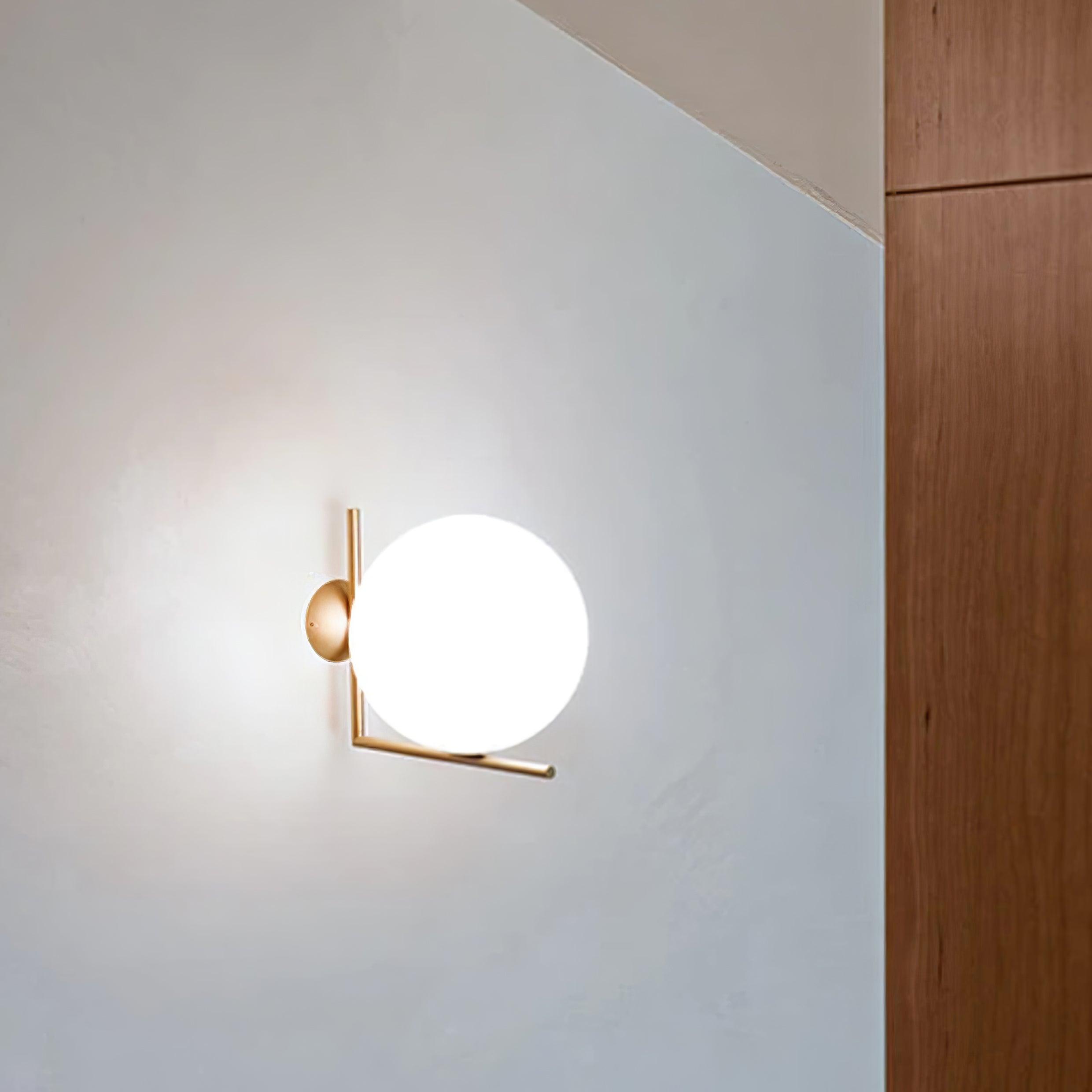 Joanna Modern Minimalist Opal Blown Glass Wall Lamp-Neutral Decor