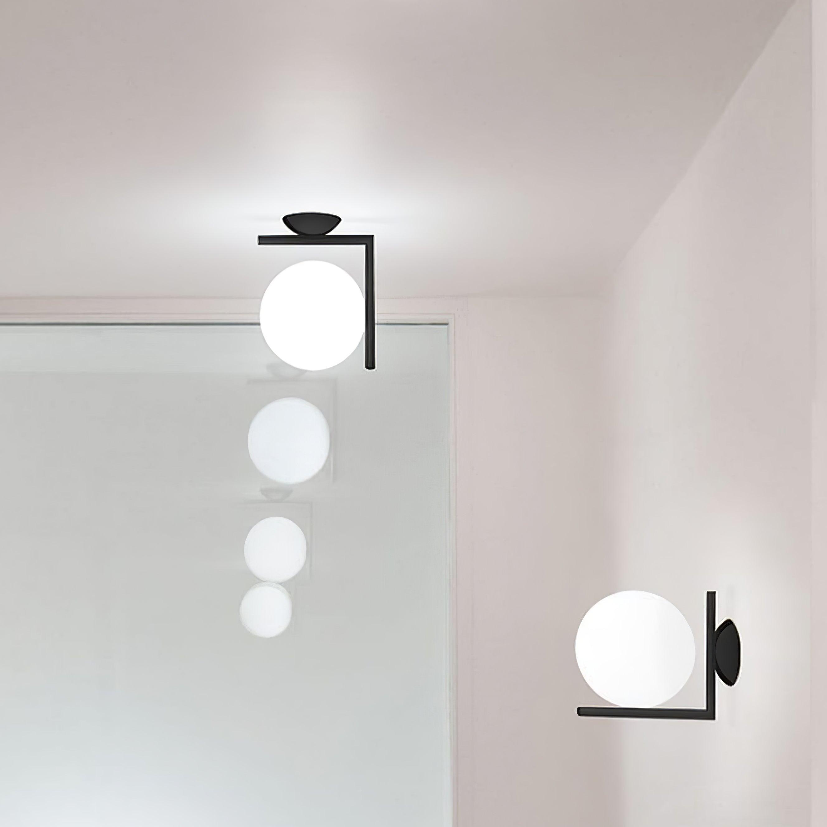 Joanna Modern Minimalist Opal Blown Glass Wall Lamp-Neutral Decor
