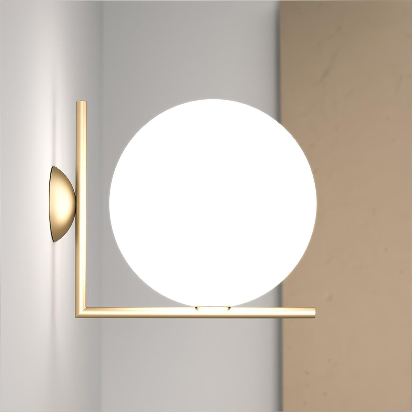 Joanna Modern Minimalist Opal Blown Glass Wall Lamp-Neutral Decor