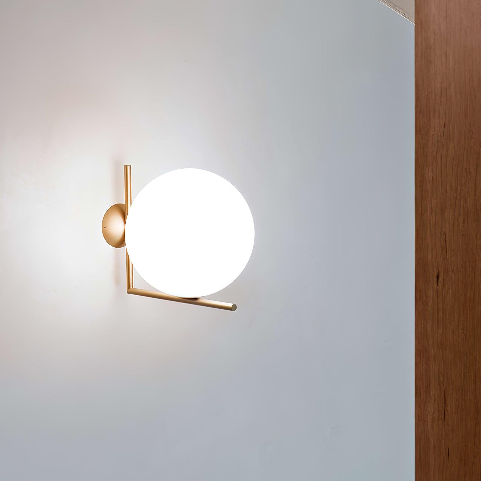 Joanna Modern Minimalist Opal Blown Glass Wall Lamp-Neutral Decor