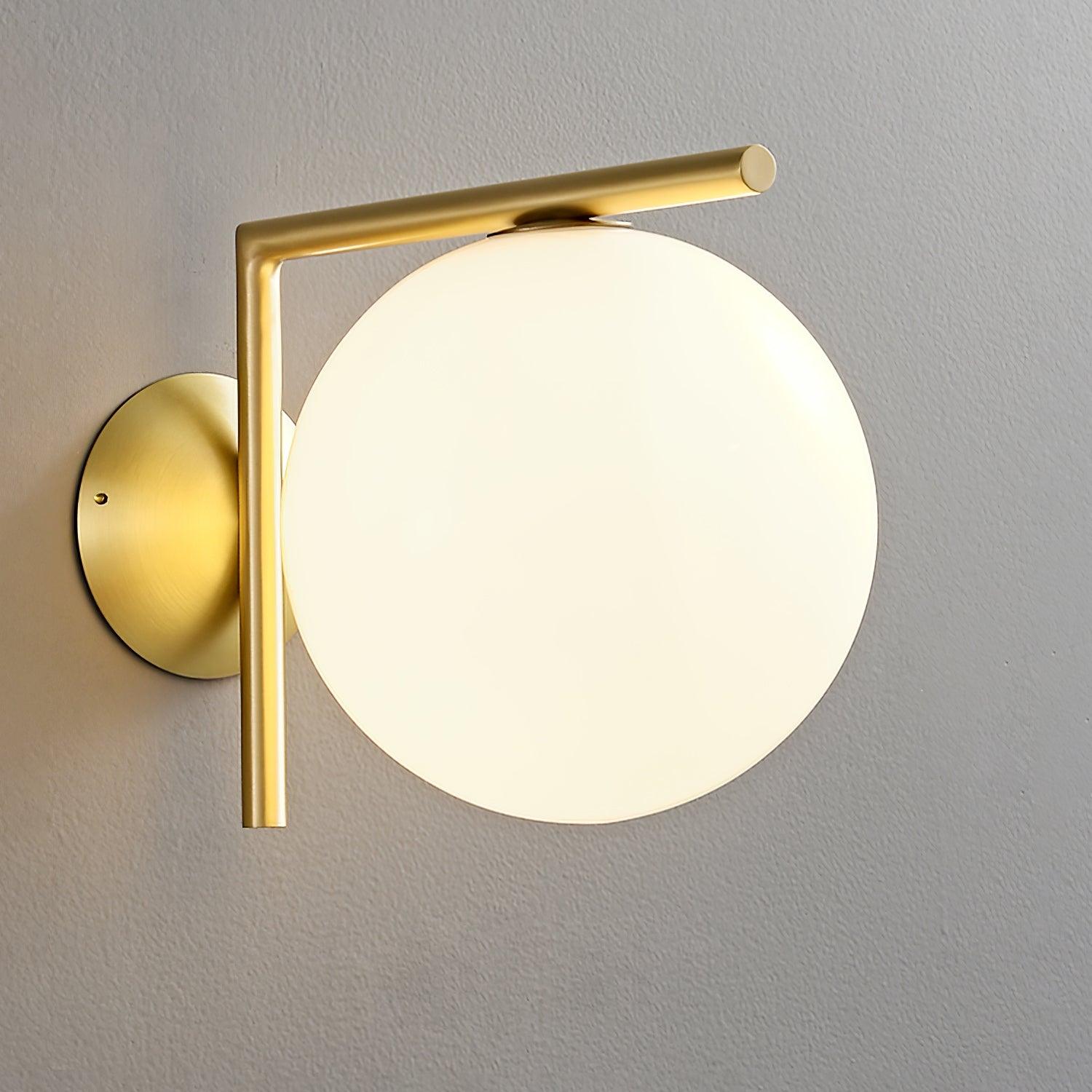 Joanna Modern Minimalist Opal Blown Glass Wall Lamp-Neutral Decor