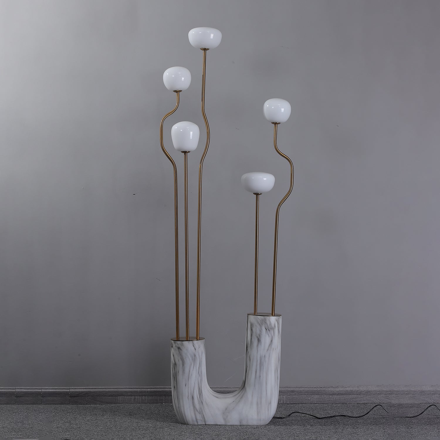 Lumon Marble Brass Modern Floor Lamp-Neutral Decor