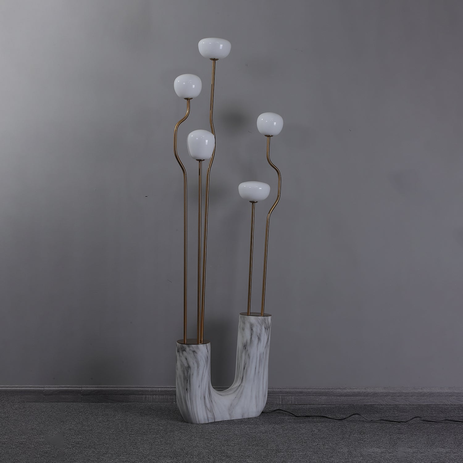 Lumon Marble Brass Modern Floor Lamp-Neutral Decor