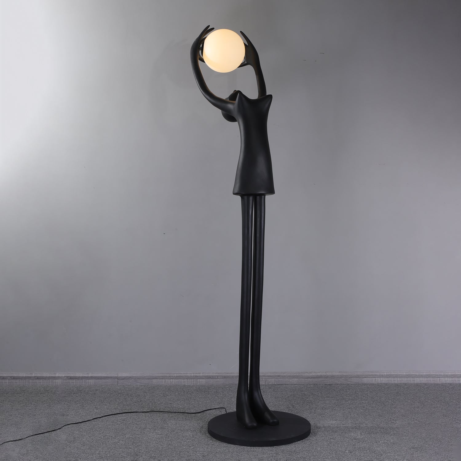 Lynorel Figurative Black Floor Lamp-Neutral Decor