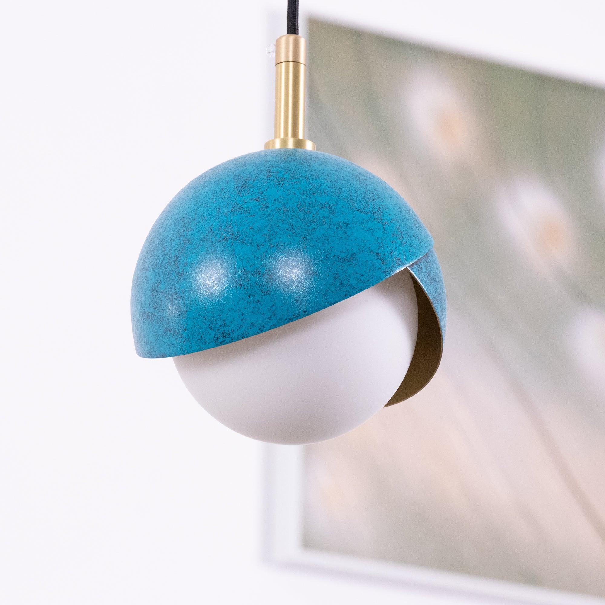 Jynara Pendant Lamp Brass Nested Opal Globe Modern-Neutral Decor