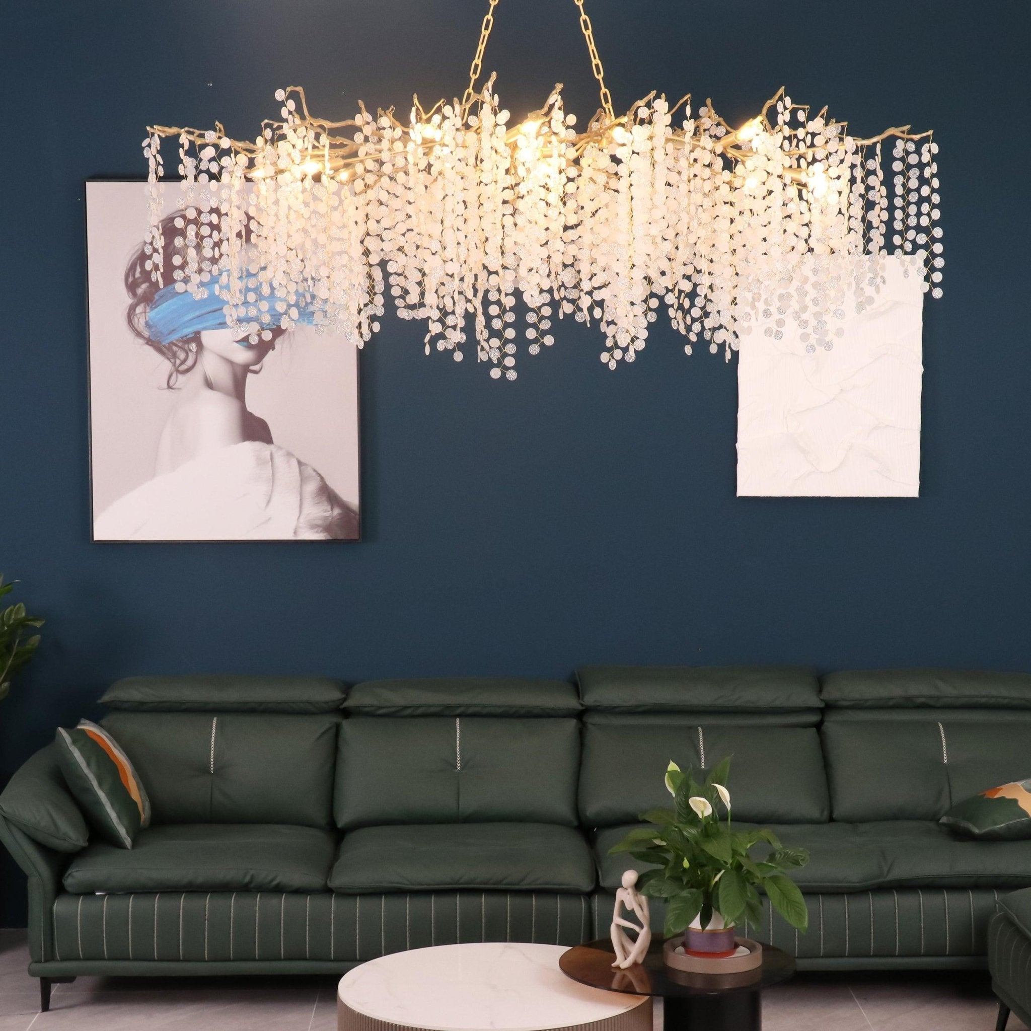 Miralyn Pendant Lamp Crystal Dewdrop-Neutral Decor