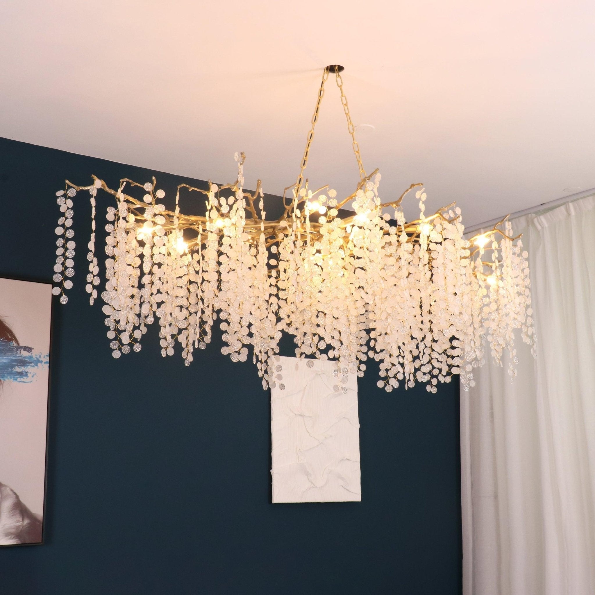 Miralyn Pendant Lamp Crystal Dewdrop-Neutral Decor