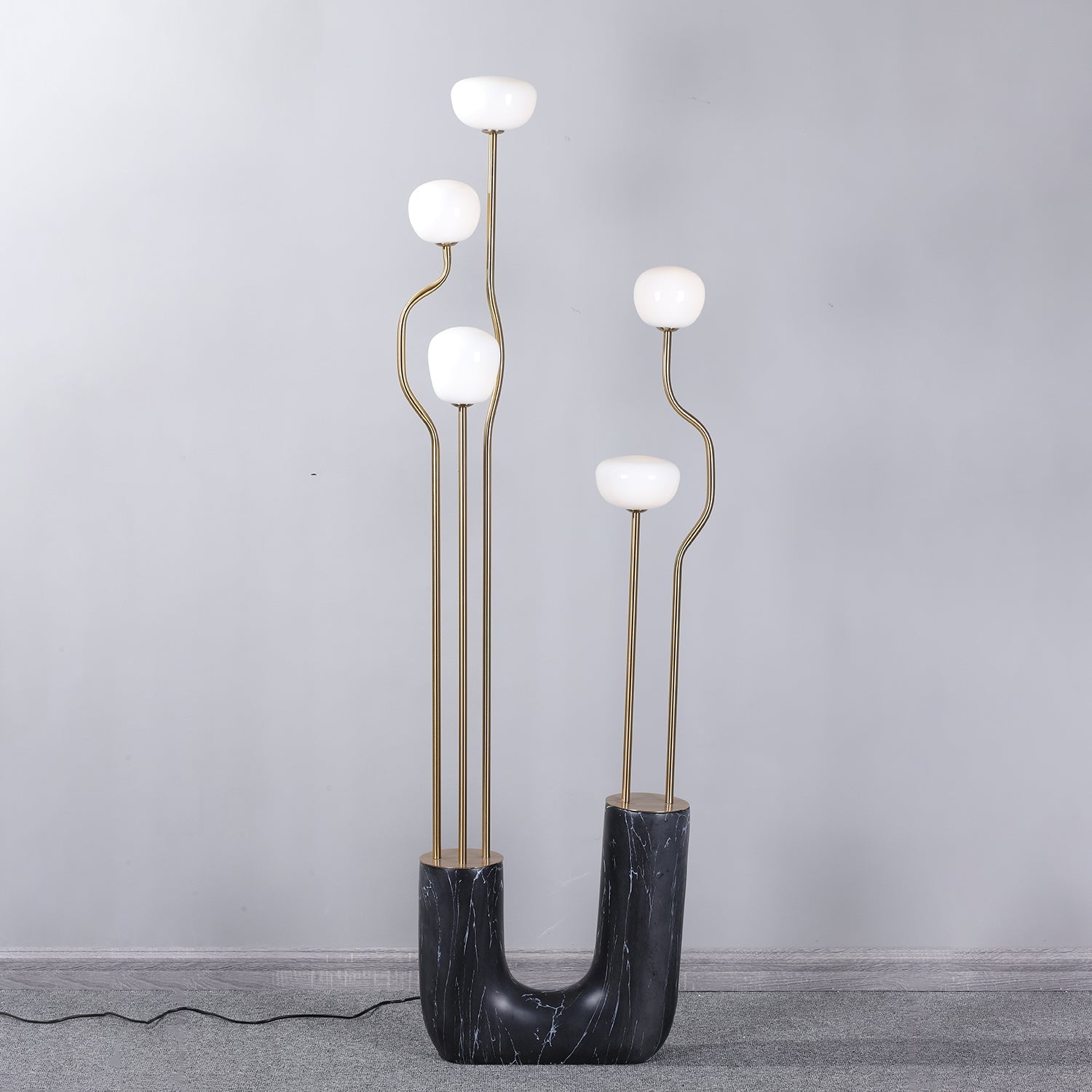 Lumon Marble Brass Modern Floor Lamp-Neutral Decor