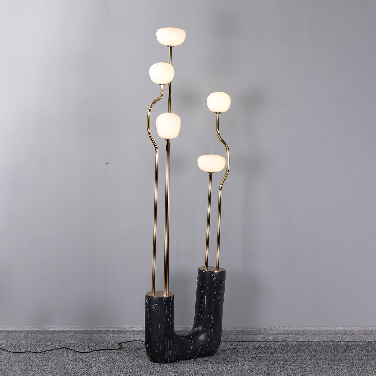 Lumon Marble Brass Modern Floor Lamp-Neutral Decor