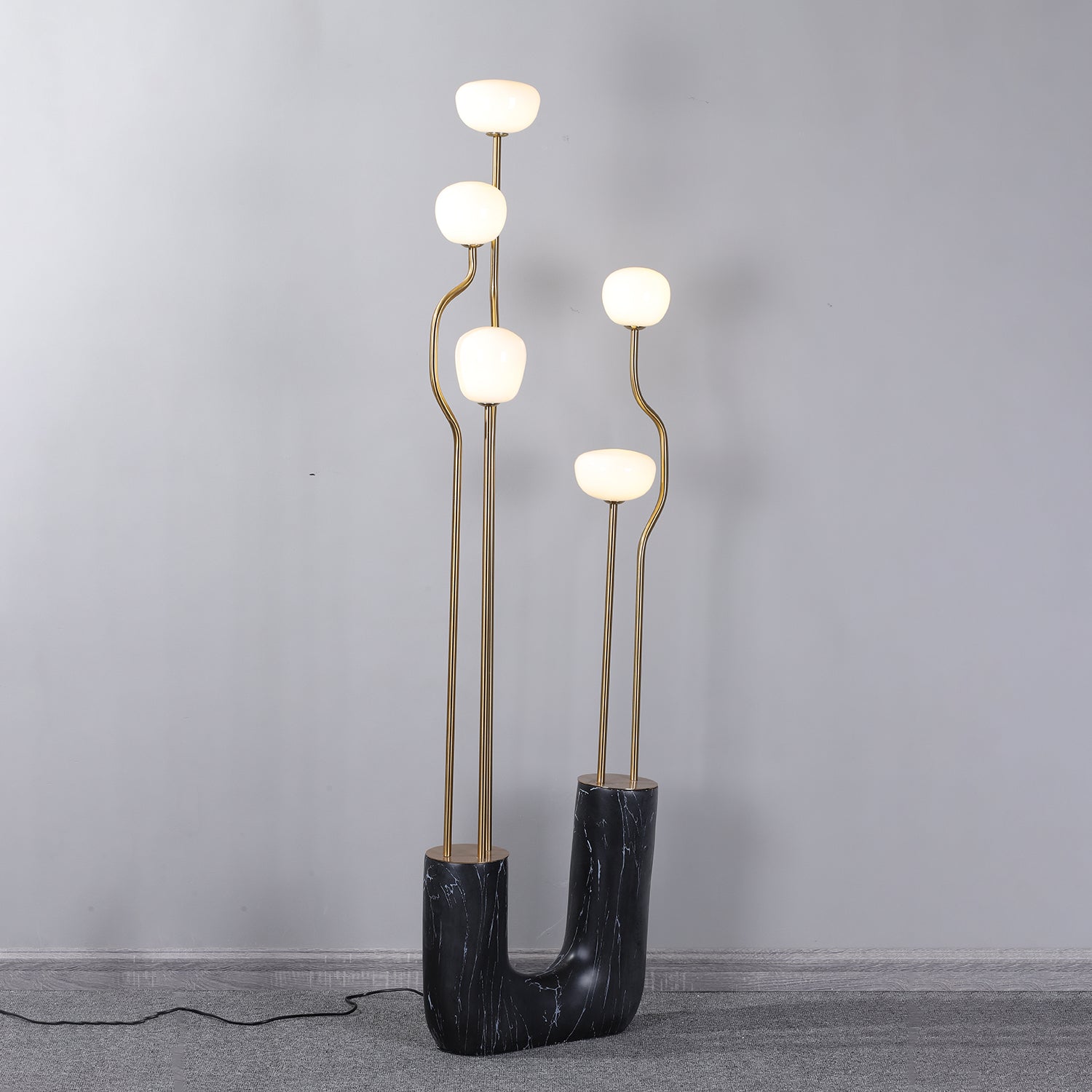 Lumon Marble Brass Modern Floor Lamp-Neutral Decor