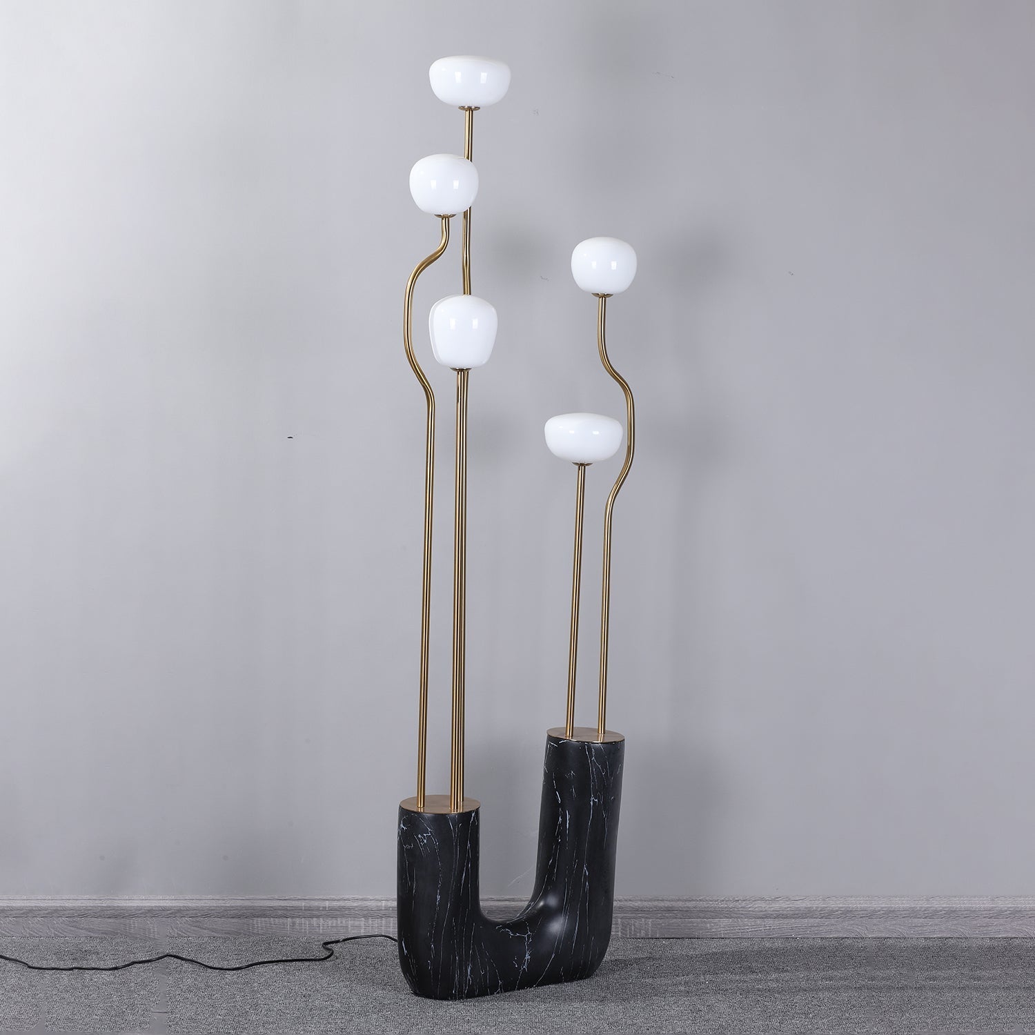 Lumon Marble Brass Modern Floor Lamp-Neutral Decor