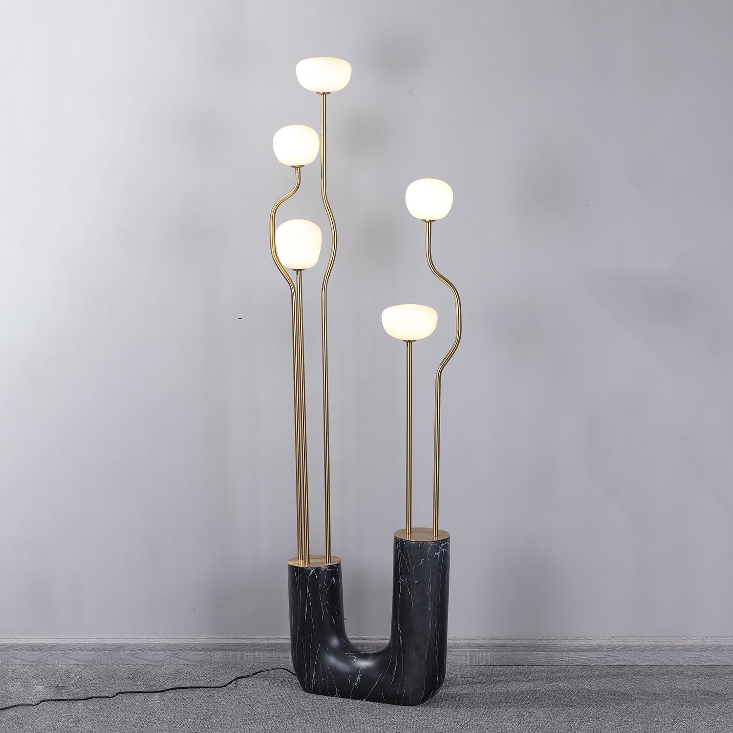 Lumon Marble Brass Modern Floor Lamp-Neutral Decor