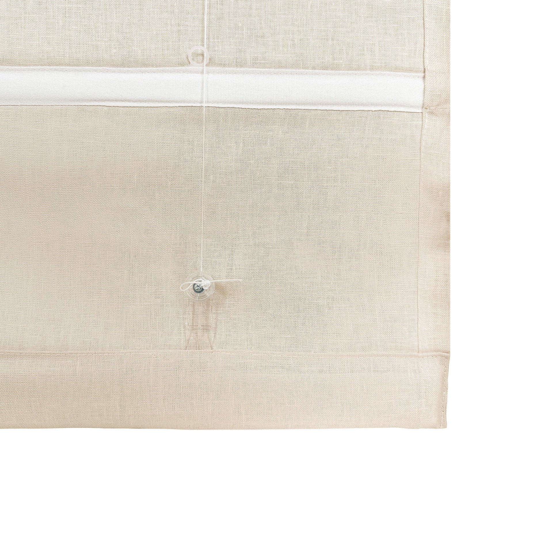 Belgian Flax Linen Roman Shades & Blinds-Neutral Decor