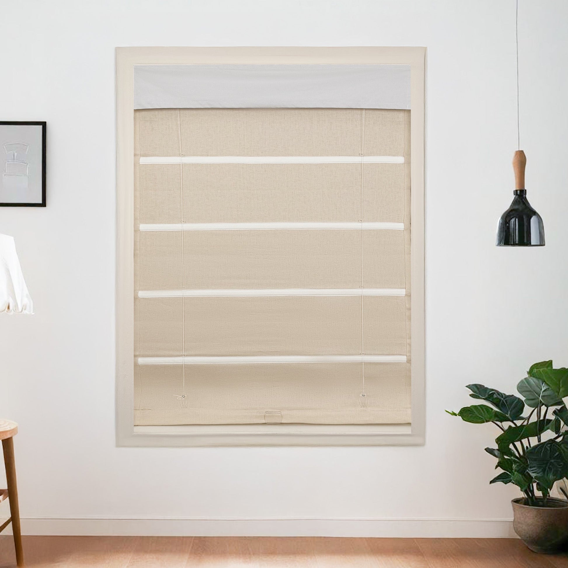 Belgian Flax Linen Roman Shades & Blinds-Neutral Decor