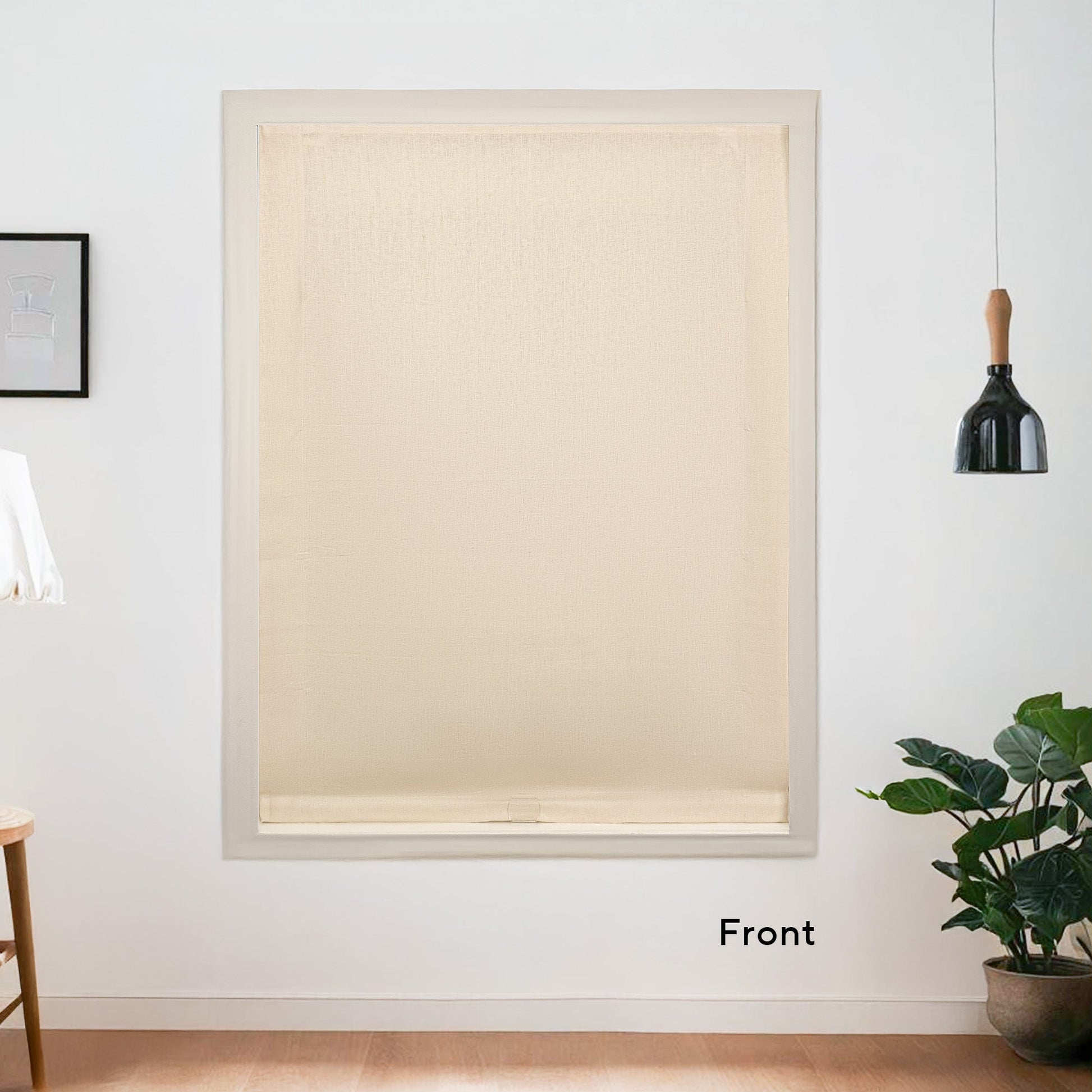 Belgian Flax Linen Roman Shades & Blinds | Relaxed-Neutral Decor