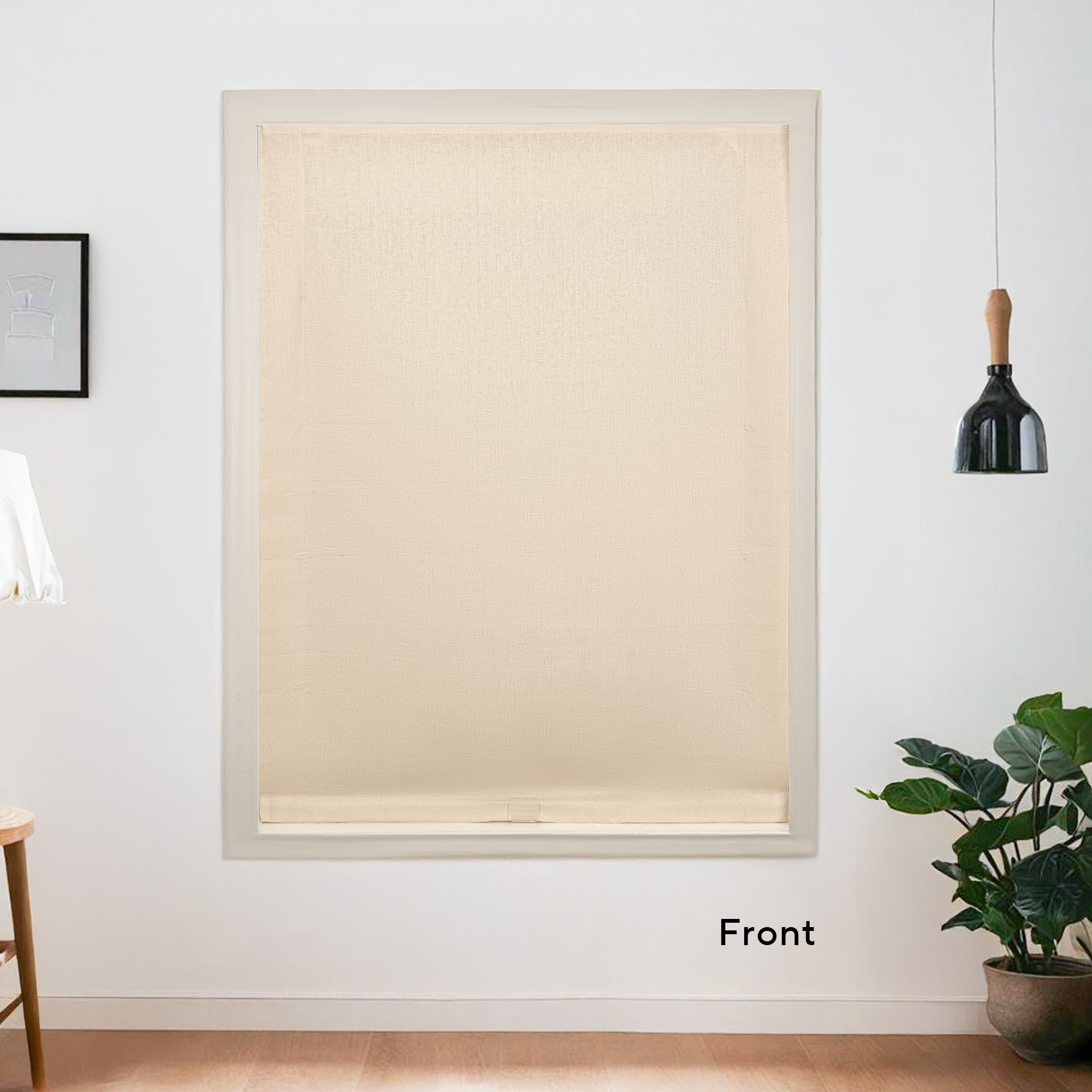 Belgian Flax Linen Roman Shades & Blinds | Relaxed-Neutral Decor