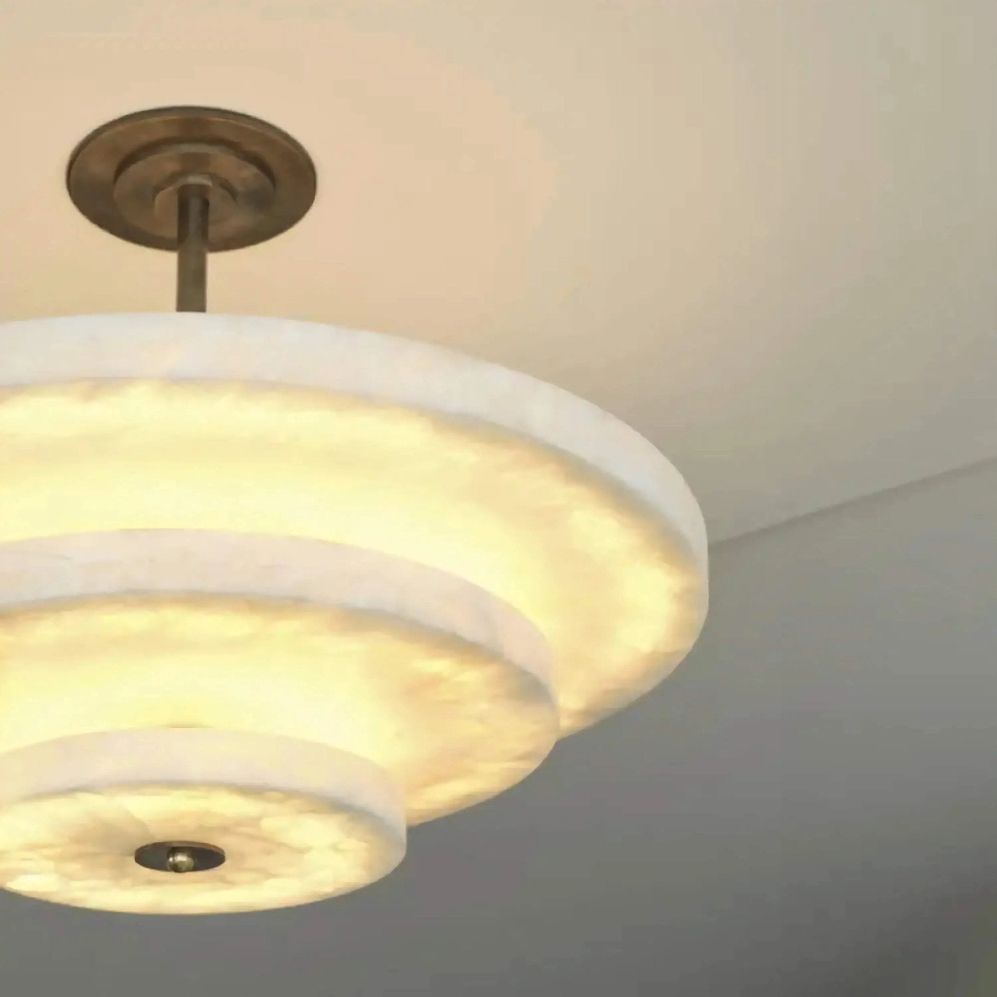 Liora Minimalist Alabaster Pendant Light-Neutral Decor