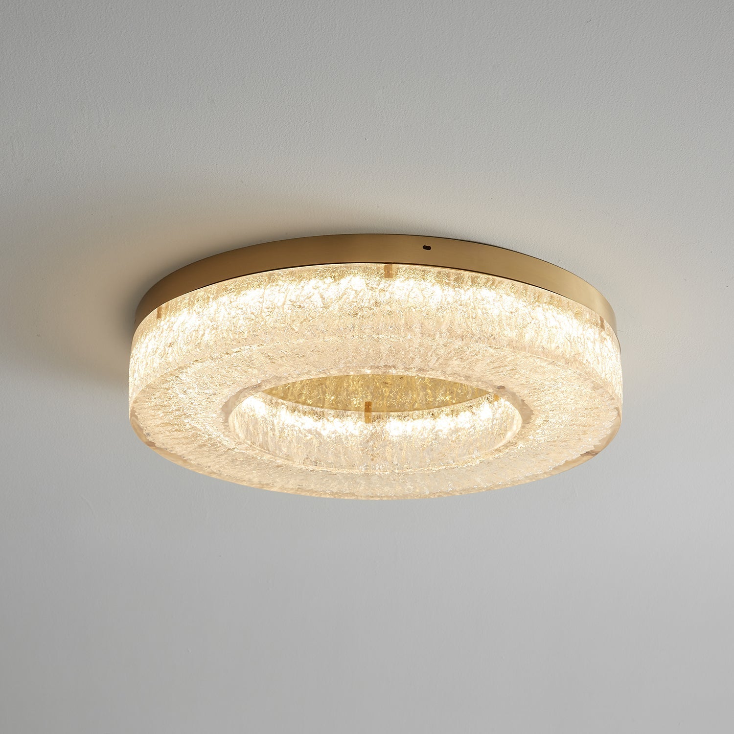 Dovira Ice Crack Circle Resin Ceiling Lamp-Neutral Decor