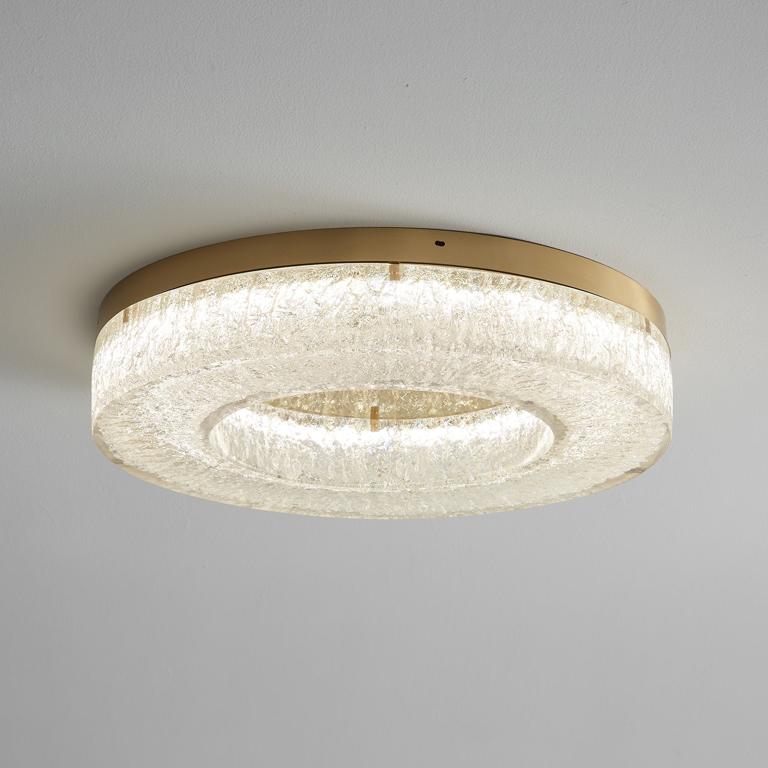 Dovira Ice Crack Circle Resin Ceiling Lamp-Neutral Decor