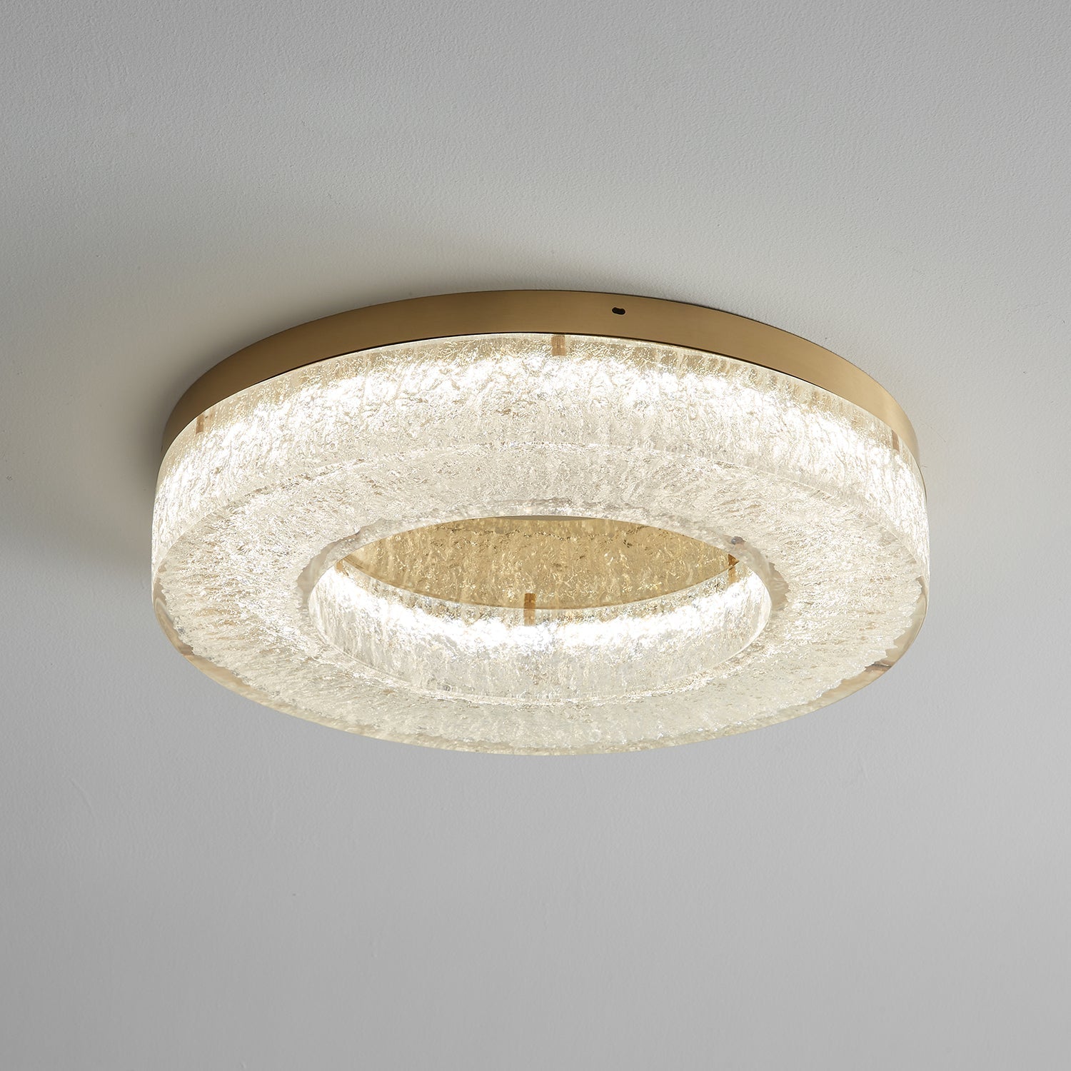 Dovira Ice Crack Circle Resin Ceiling Lamp-Neutral Decor