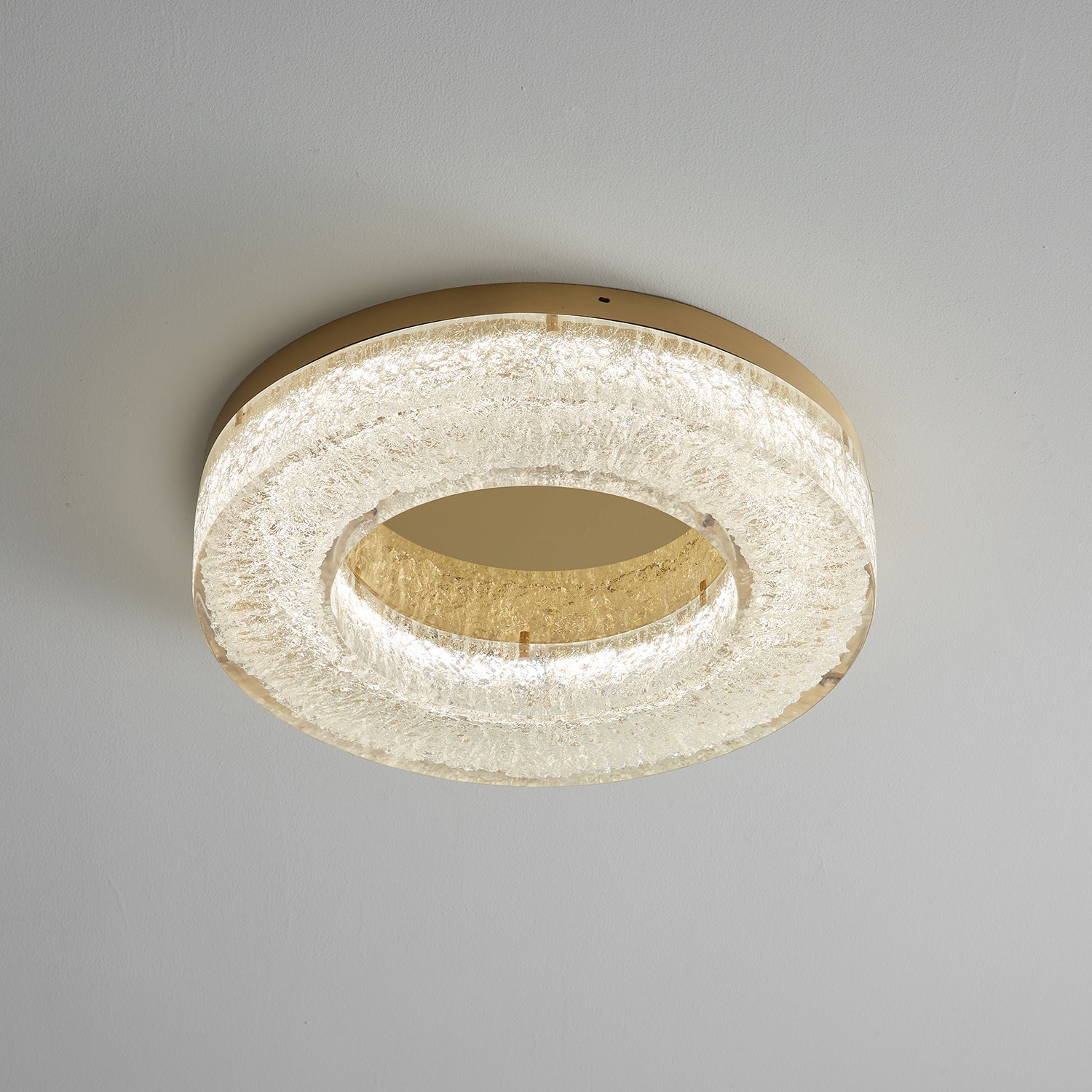 Dovira Ice Crack Circle Resin Ceiling Lamp-Neutral Decor