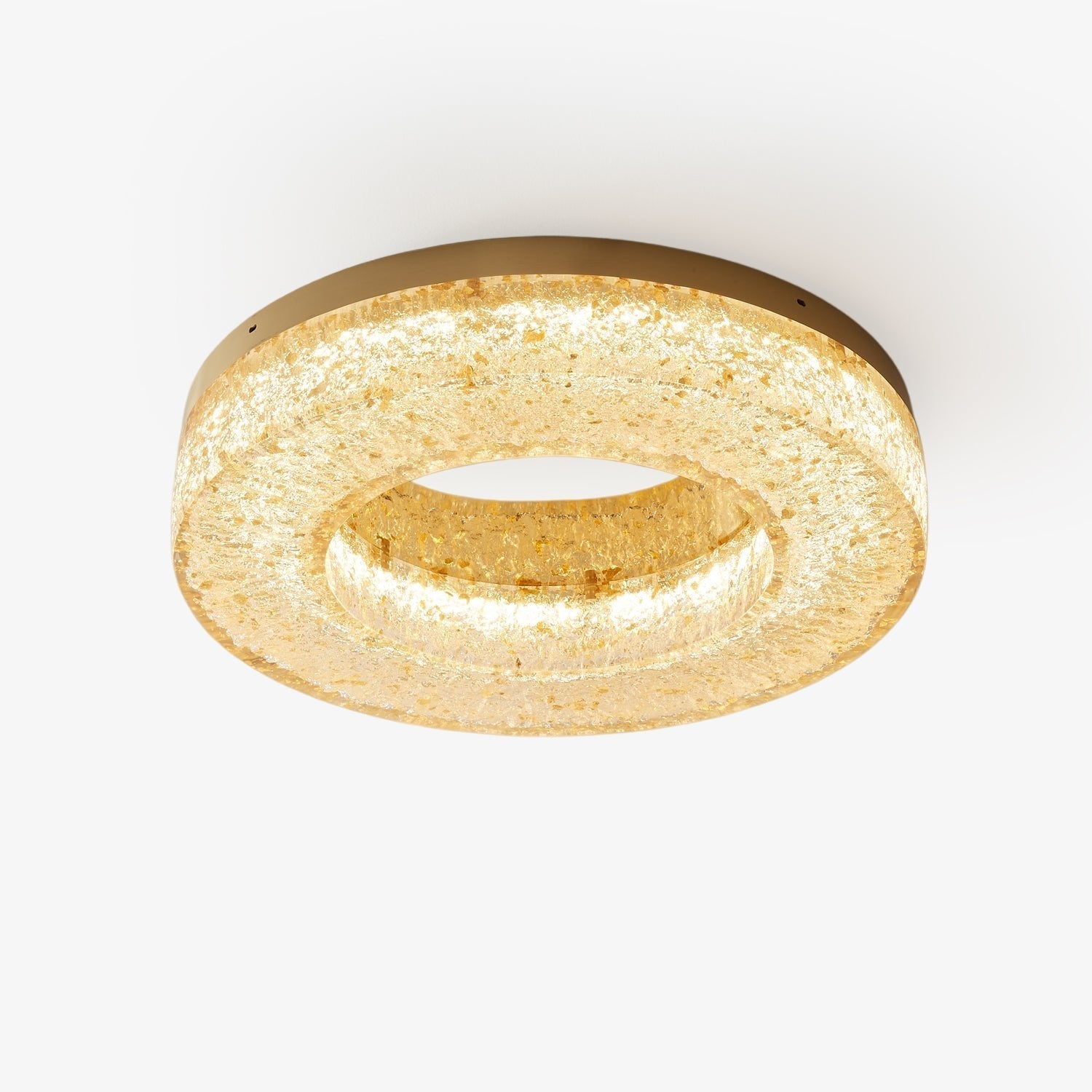 Dovira Ice Crack Circle Resin Ceiling Lamp-Neutral Decor