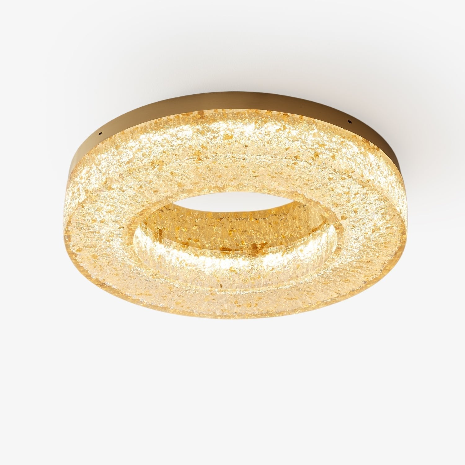 Dovira Ice Crack Circle Resin Ceiling Lamp-Neutral Decor